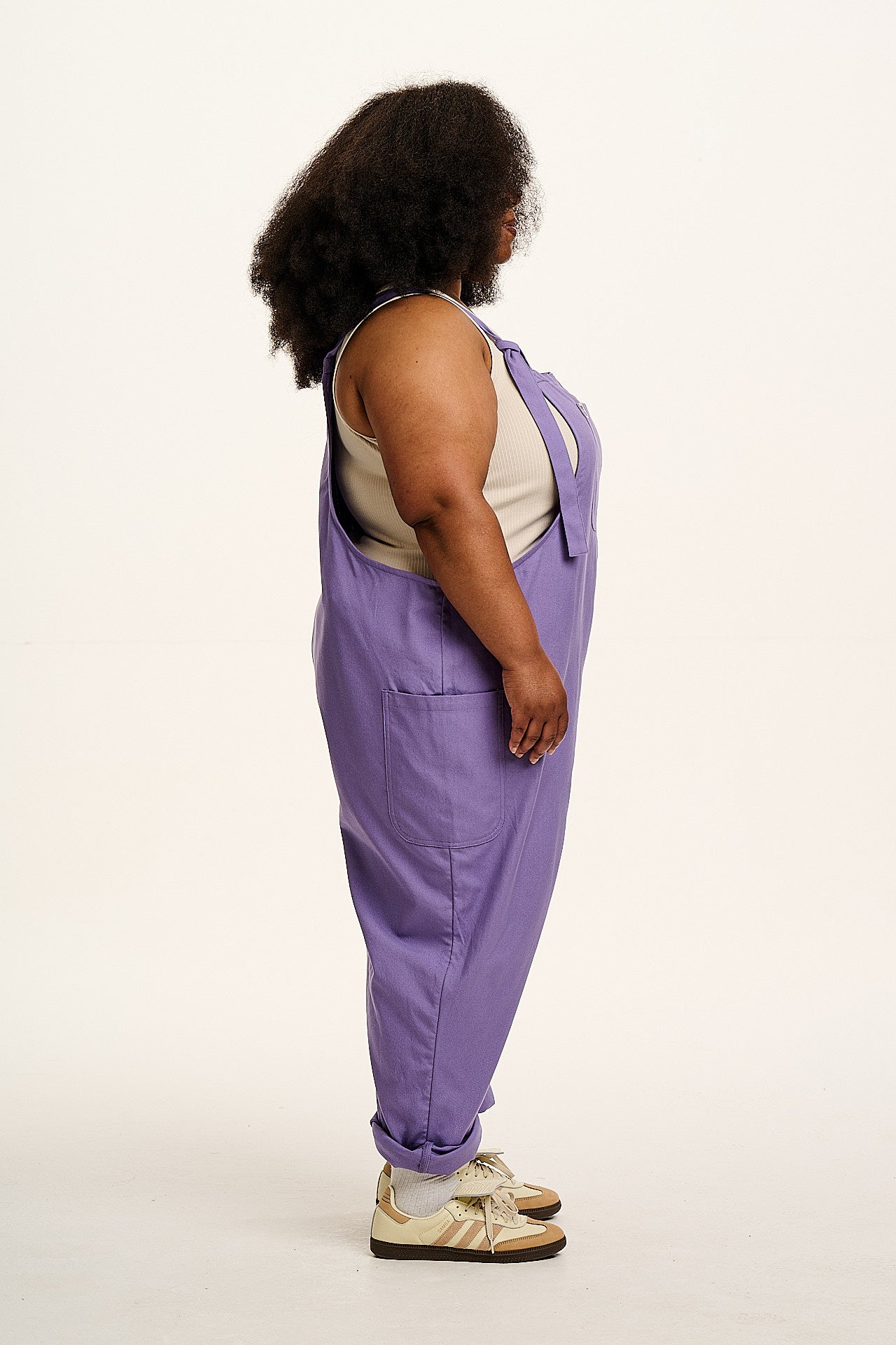 Una - Cotton Dungarees in Purple