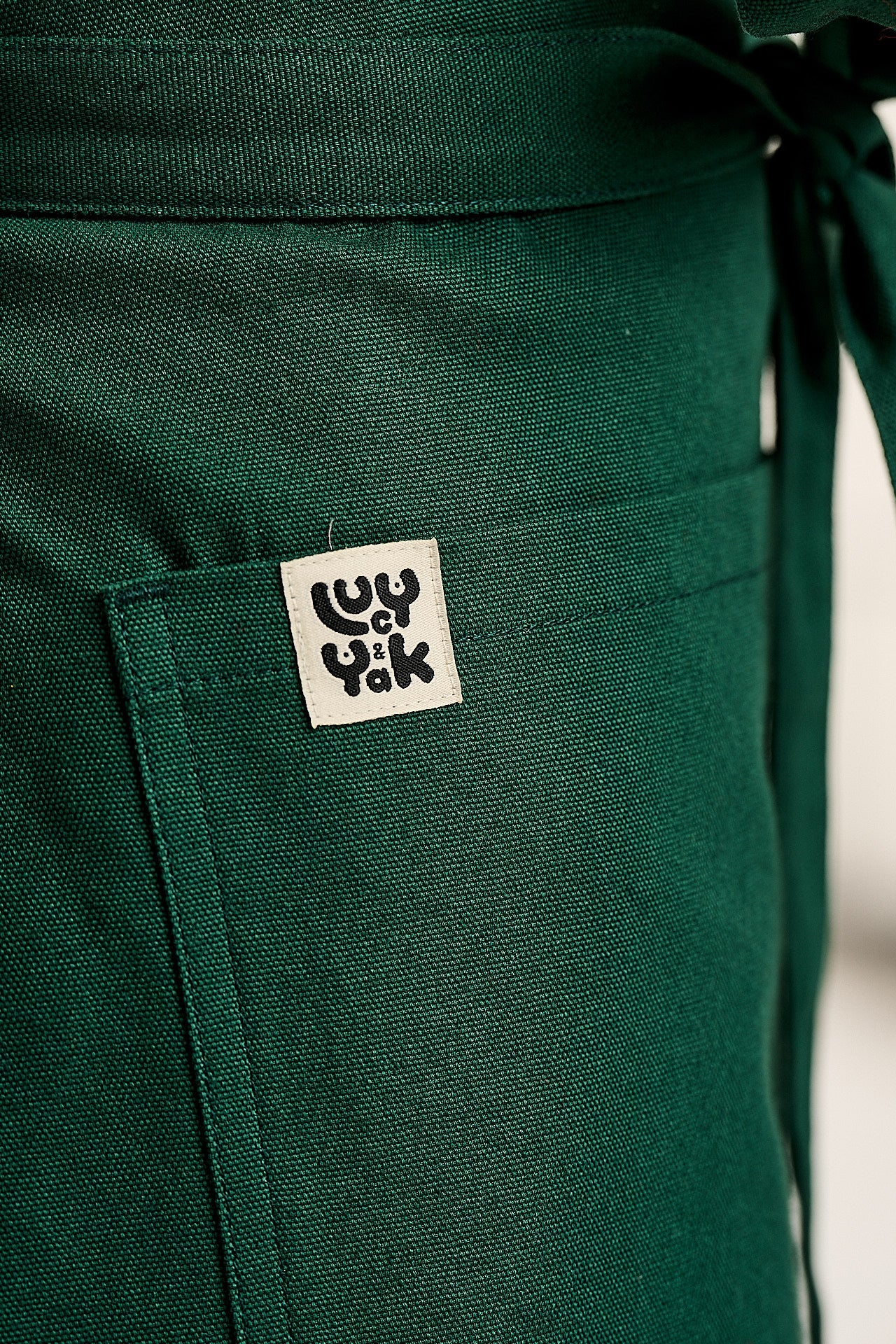 Millau - Midweight Cotton Waist Apron in Posy Green