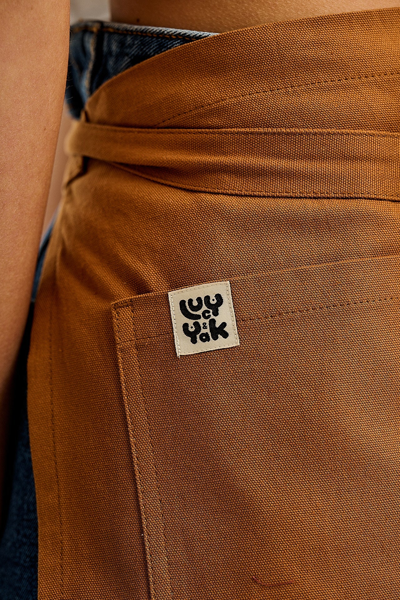 Millau - Midweight Cotton Waist Apron in Tan