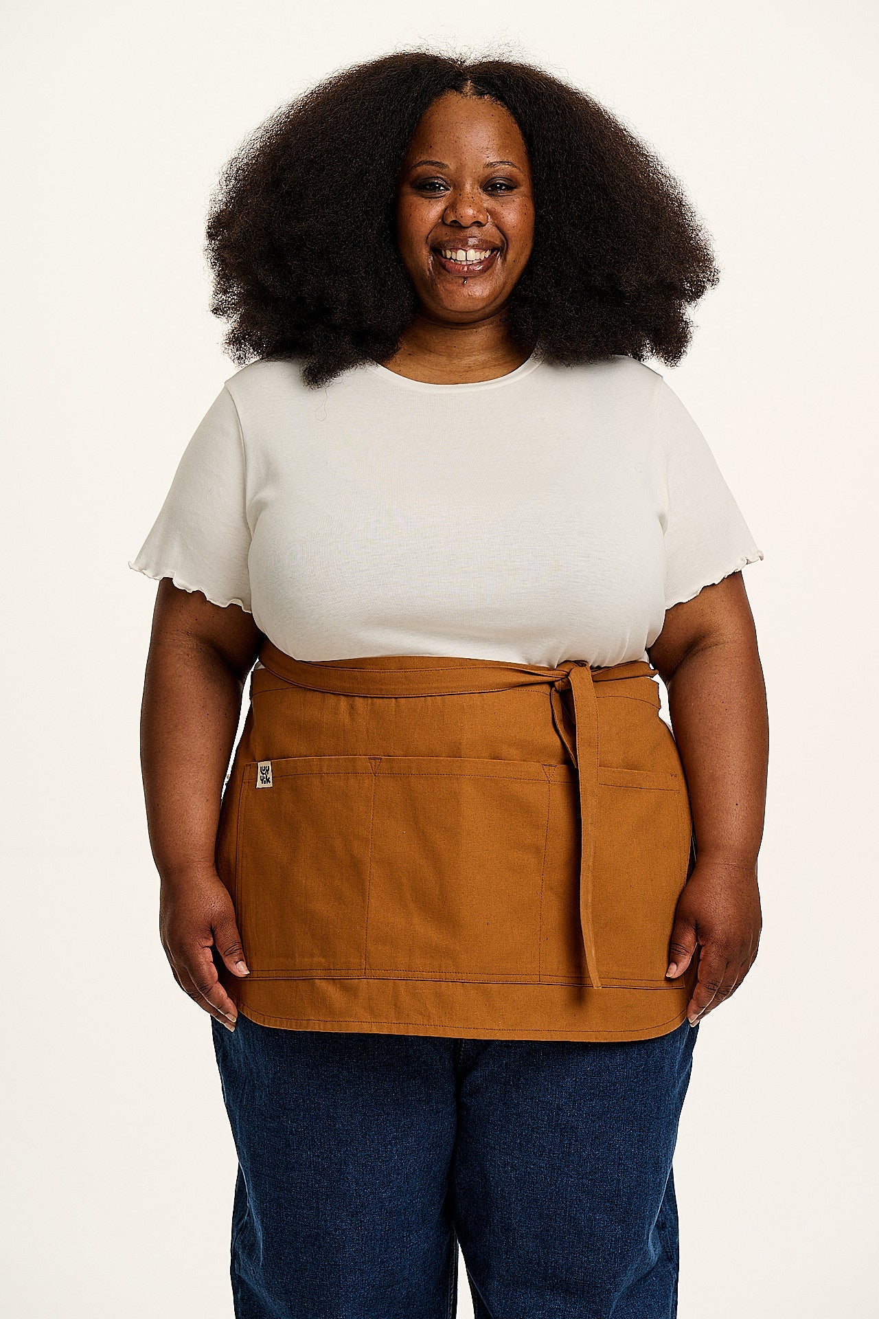 Millau - Midweight Cotton Waist Apron in Tan