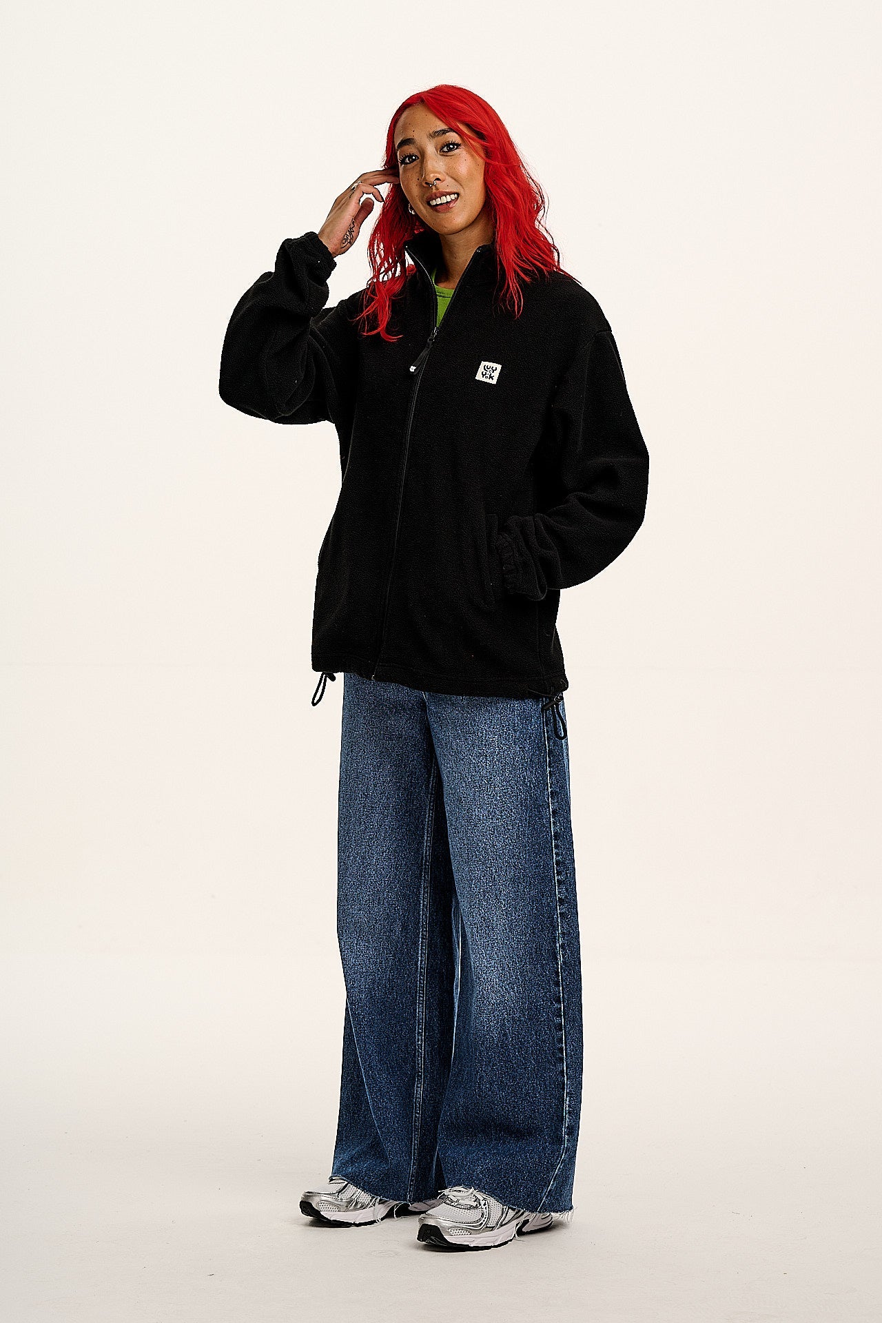 Nicks - Full Zip Polar Fleece in Black