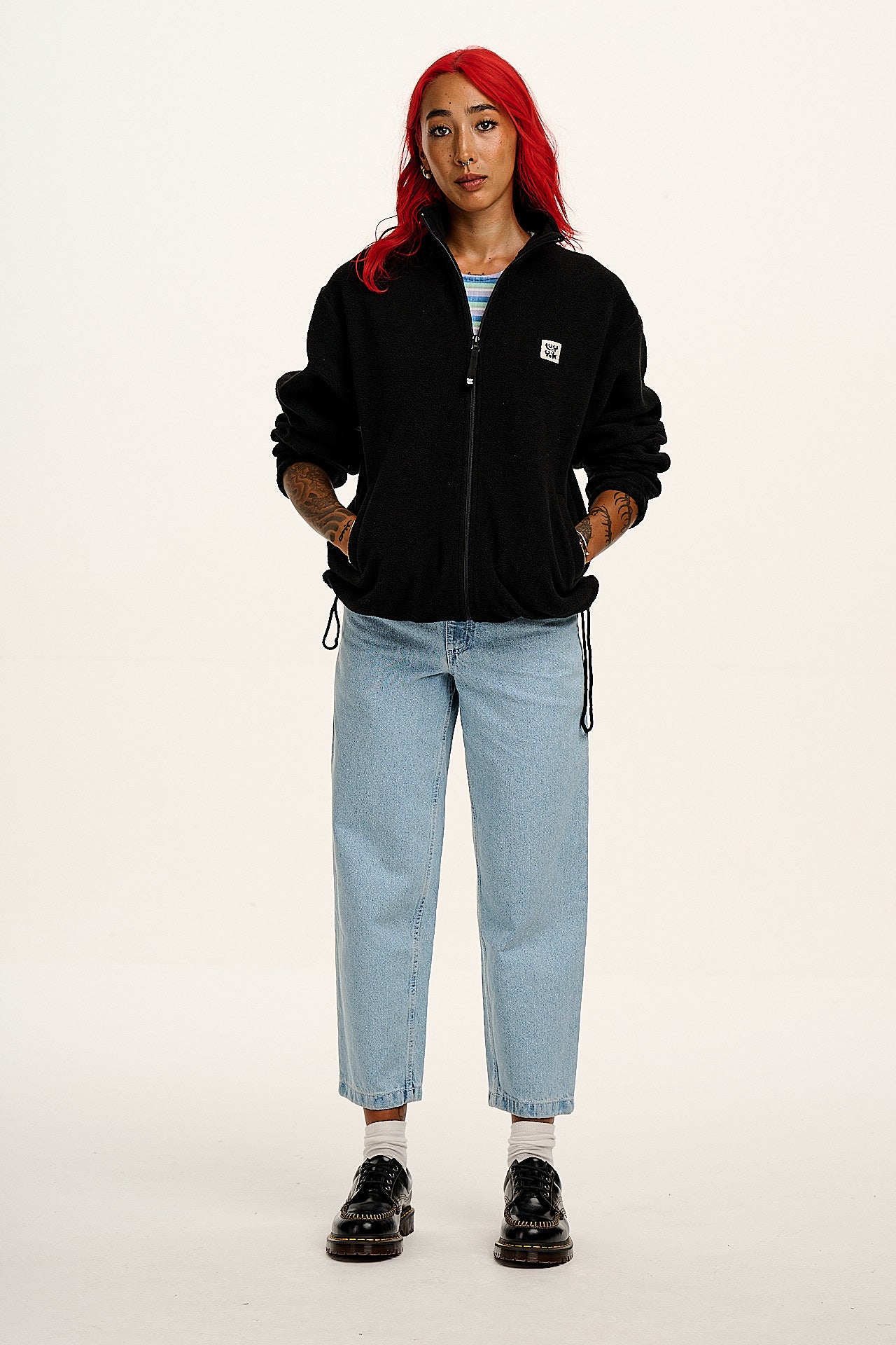 Nicks - Full Zip Polar Fleece in Black