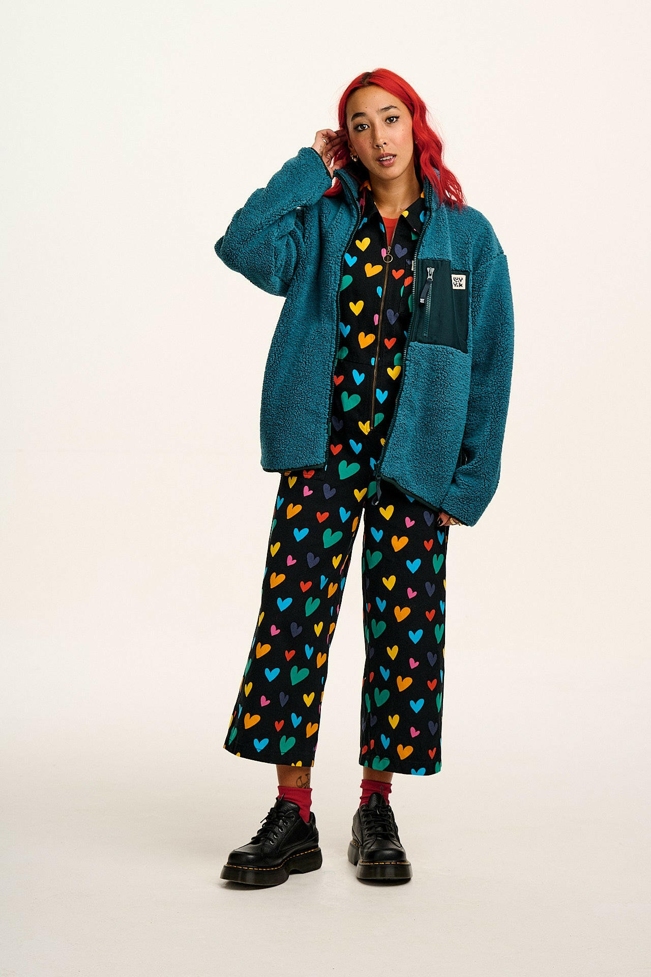 Ragan - Cotton Jumpsuit in Multi Cupid Print