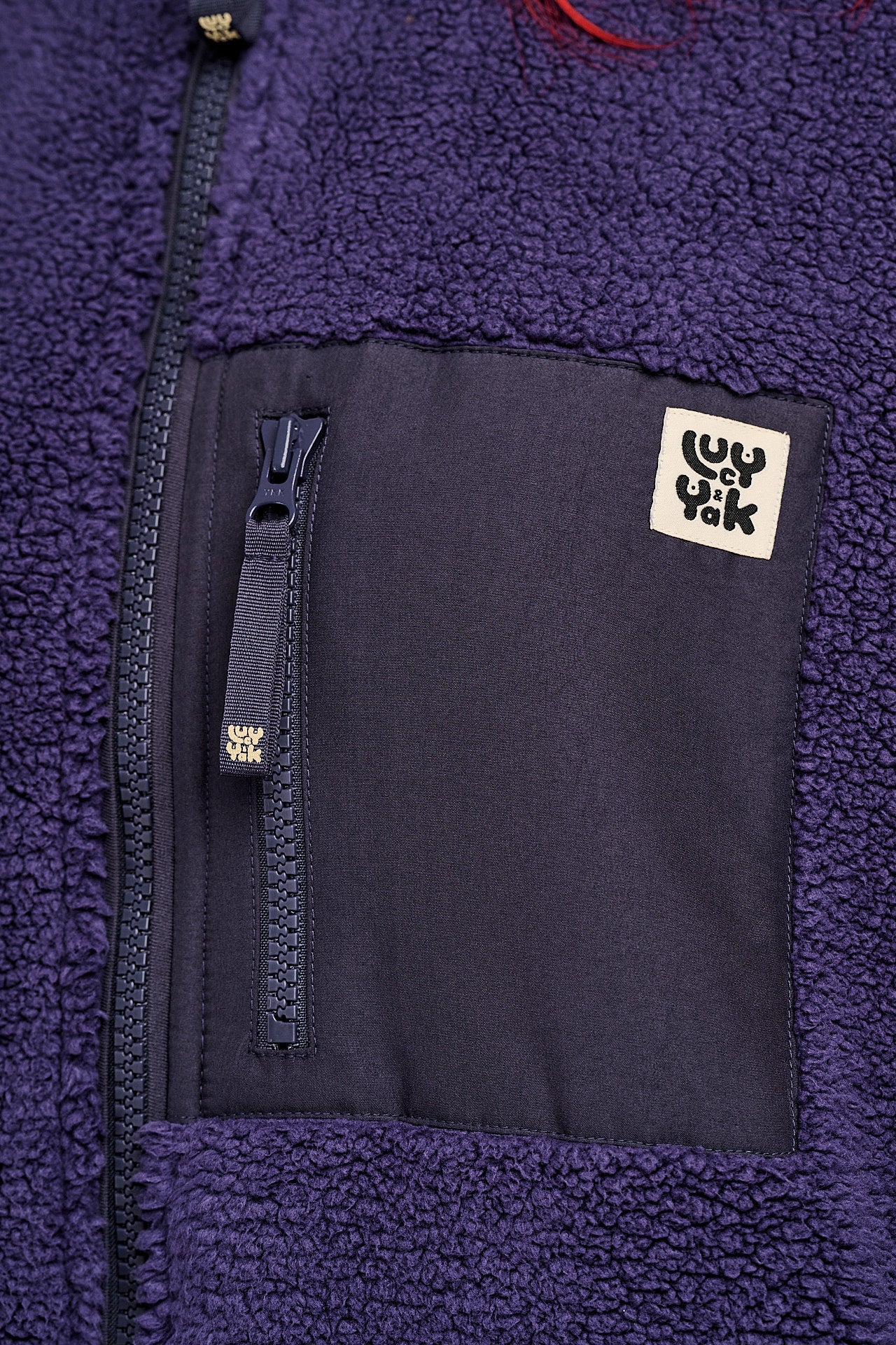 Harper - Borg Fleece Jacket in Blueberry