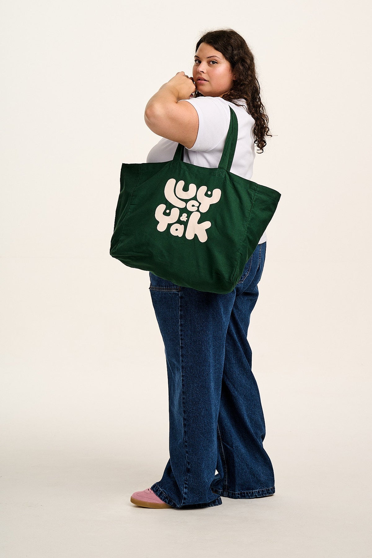 Large Tote Bag in Posy Green