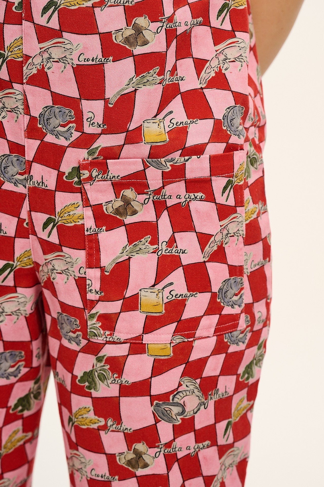 Original - Cotton Dungarees in Pink & Red Sorrento Print