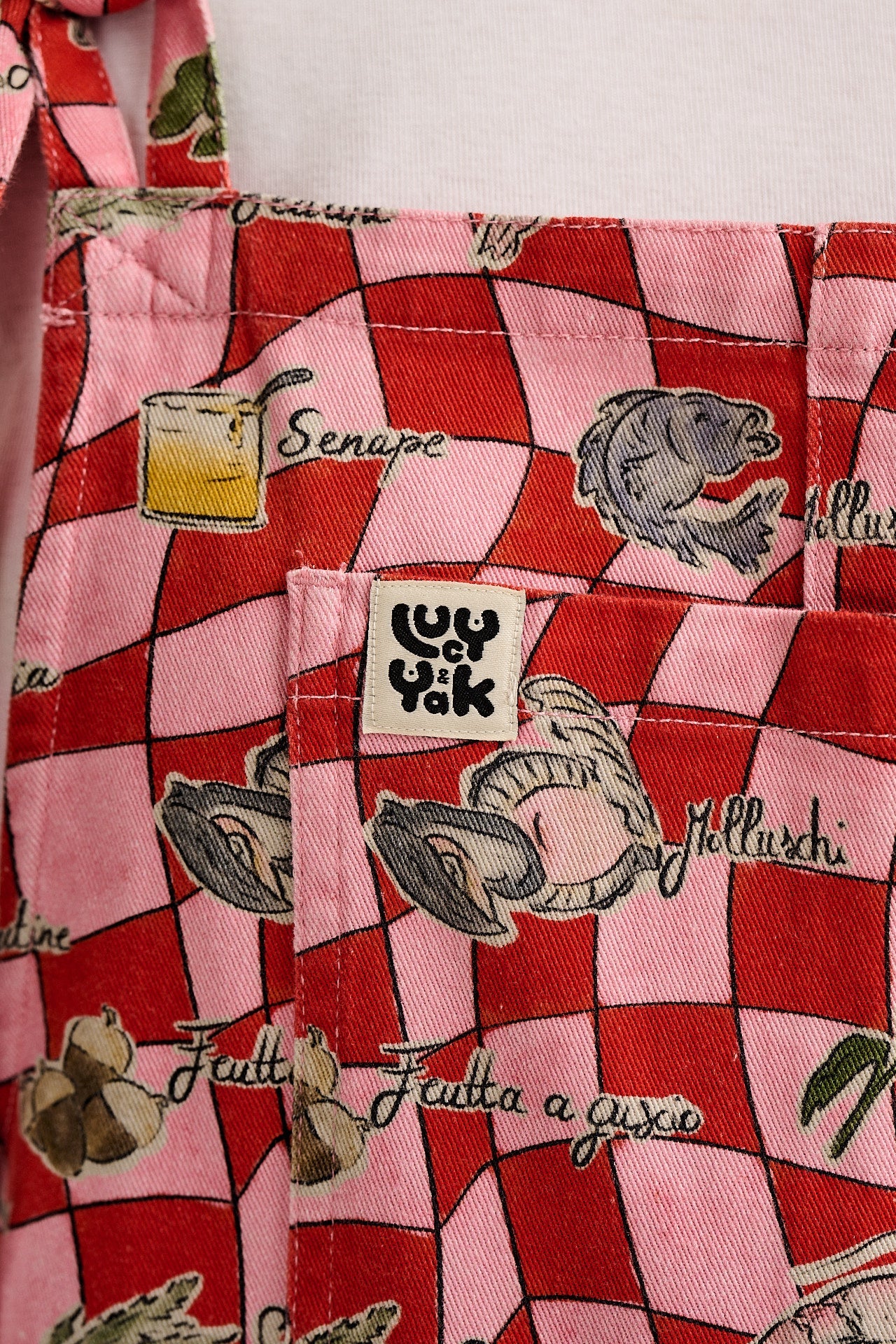 Original - Cotton Dungarees in Pink & Red Sorrento Print