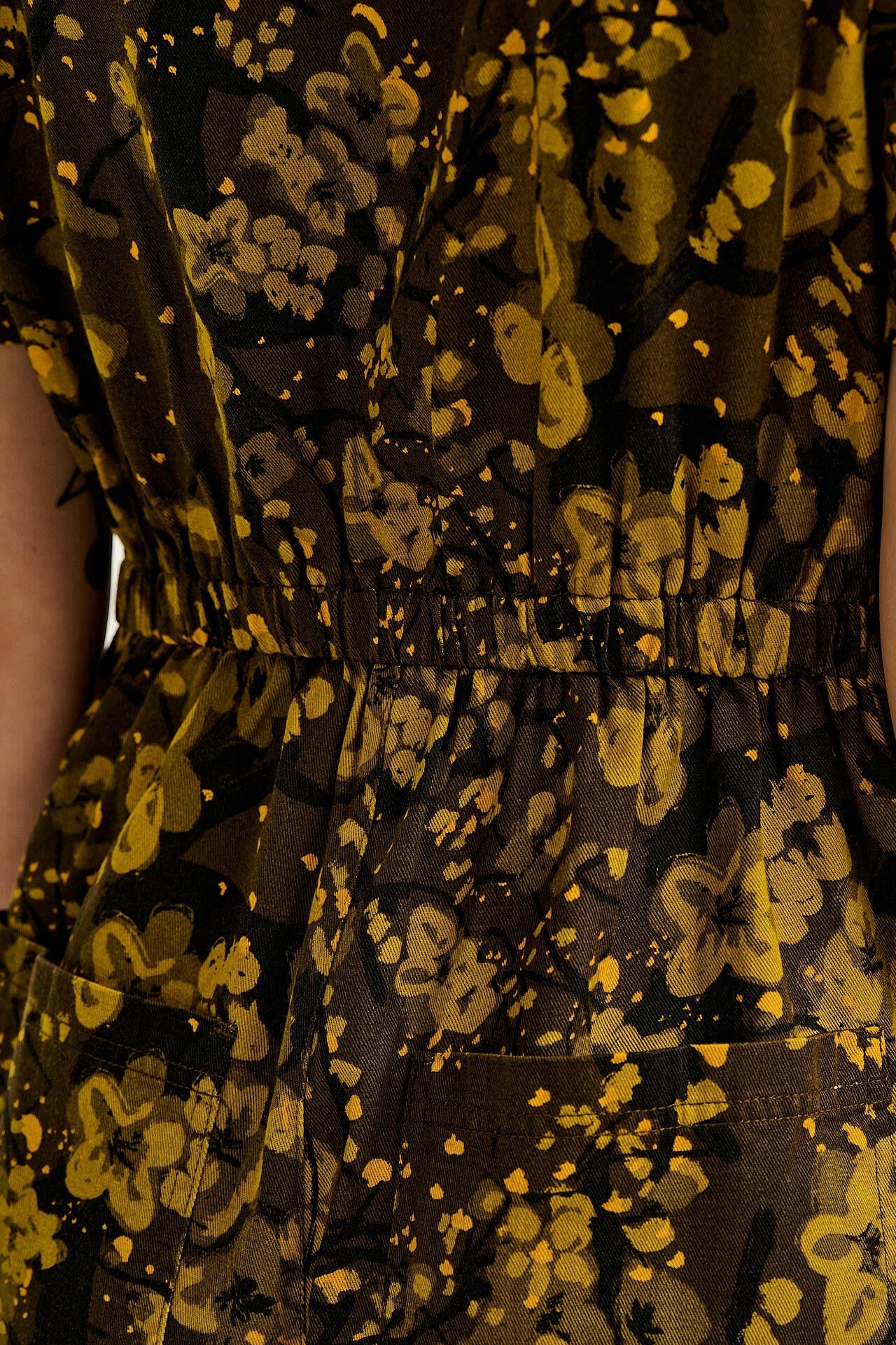 Ragan - Cotton Jumpsuit in Green Blossom Print