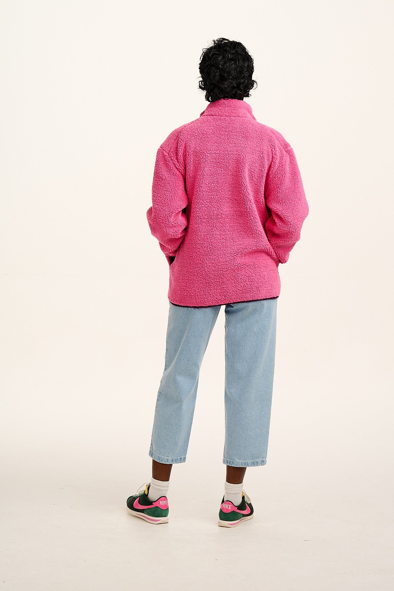 Harper - Borg Fleece Jacket in Pink