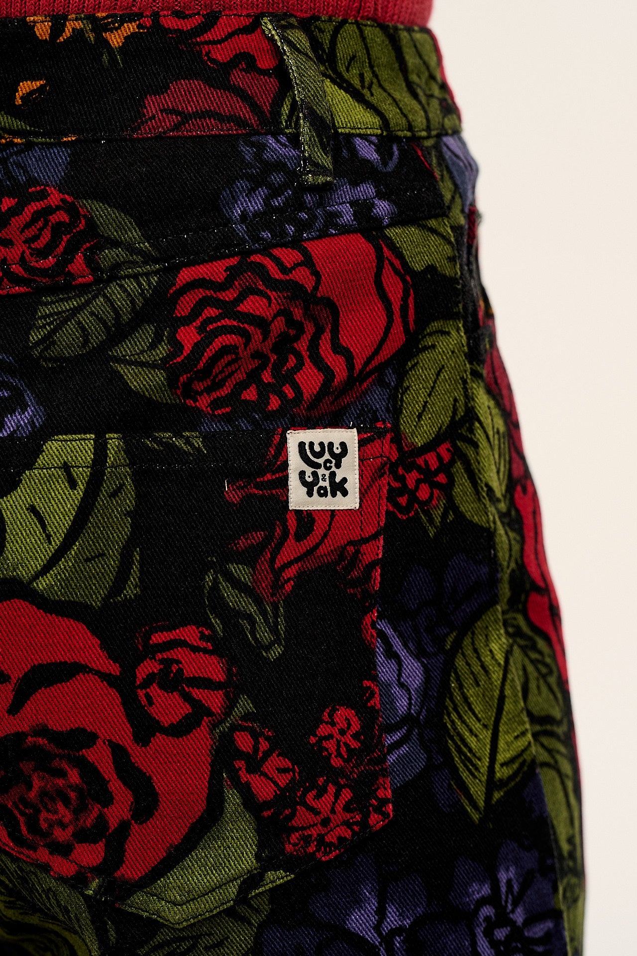 Drew - Cropped Straight Leg Cotton Trousers in Maria Print