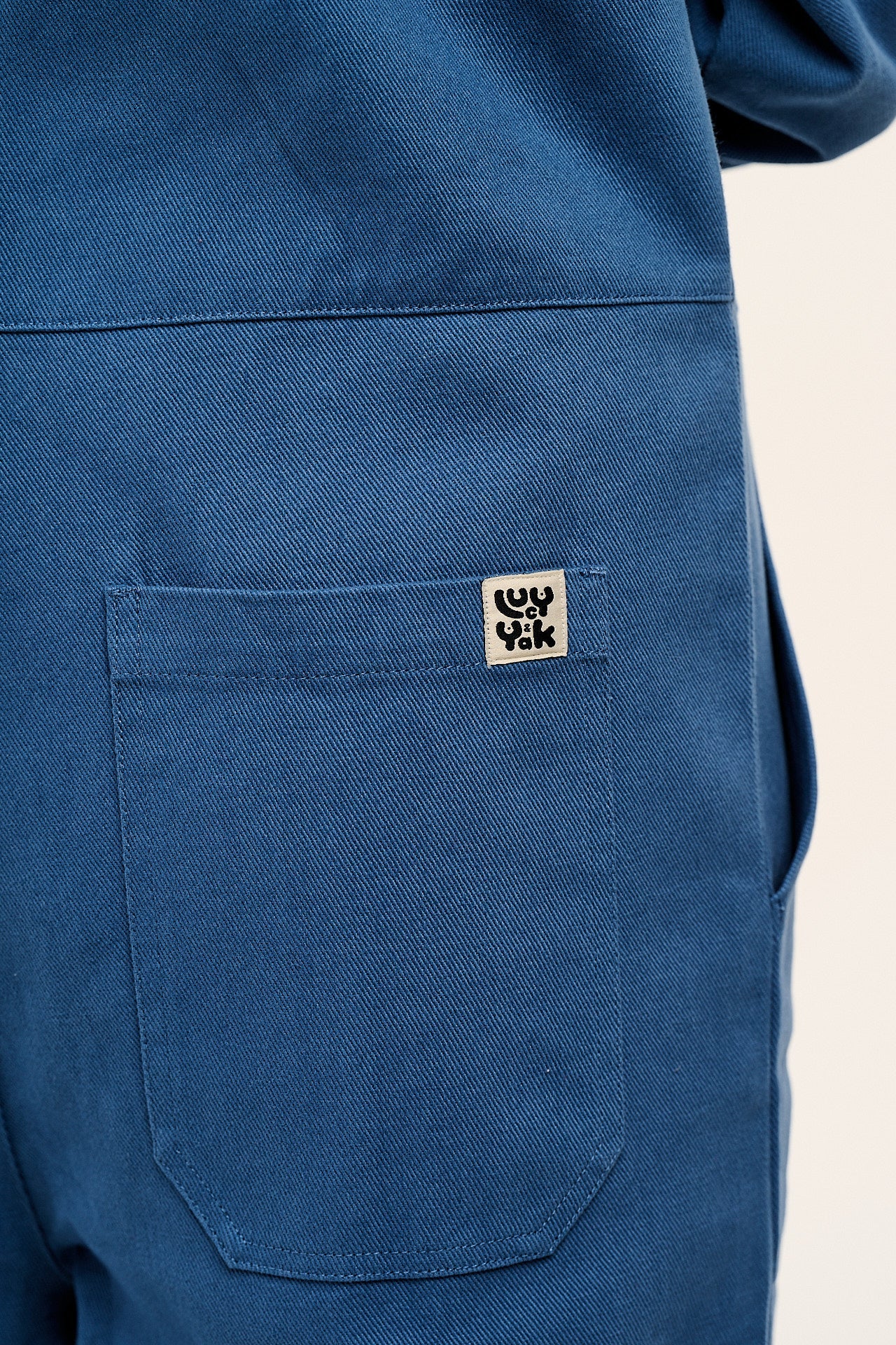 Arendal - Cotton Long Sleeve Jumpsuit in Blue