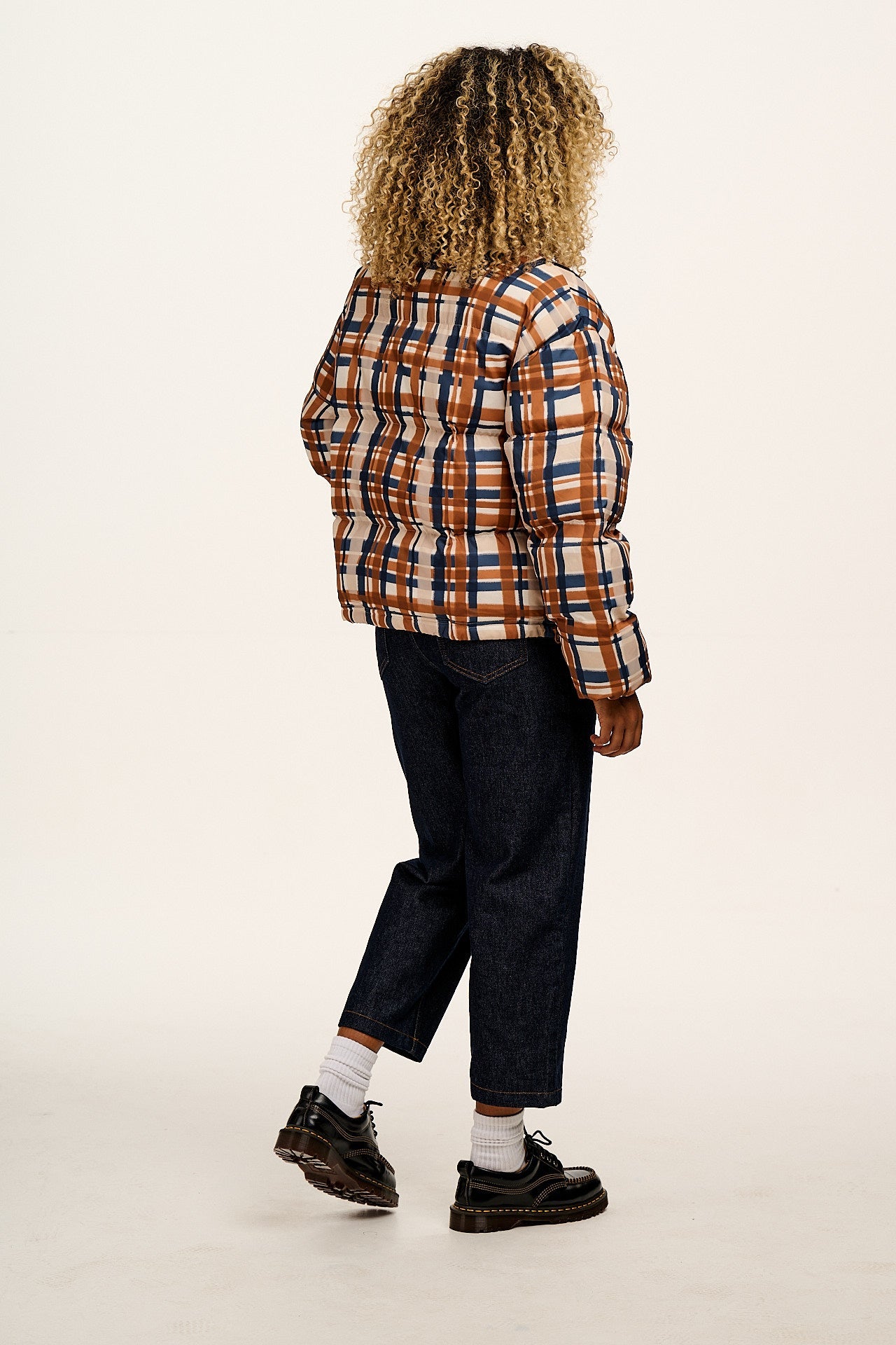 Paloma - Puffer Jacket in Brown Check