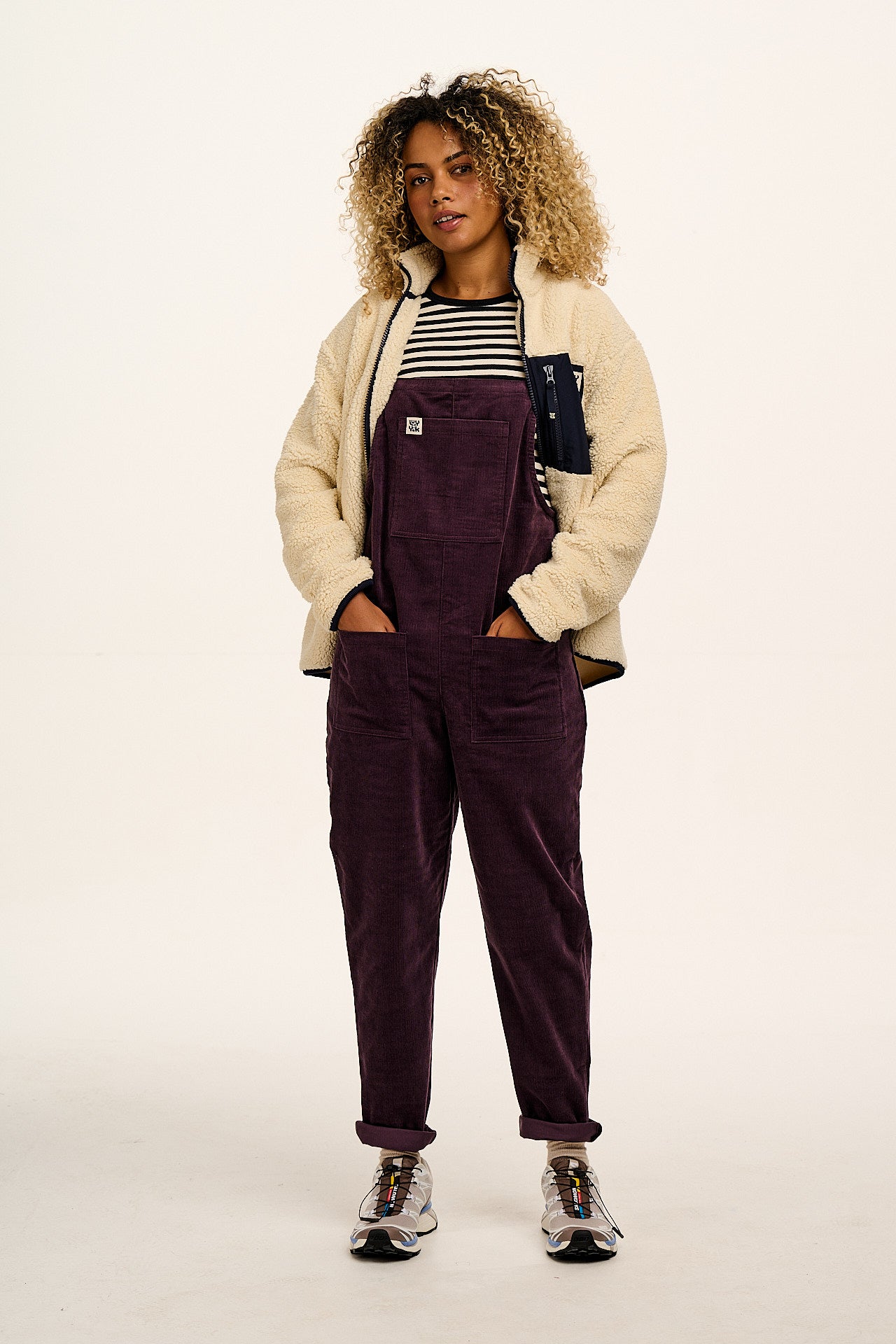 Original - Corduroy Dungarees in Plum Perfect