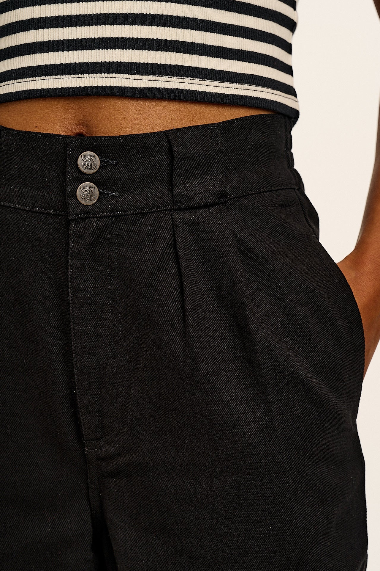 Addison - Cotton Jeans in Black