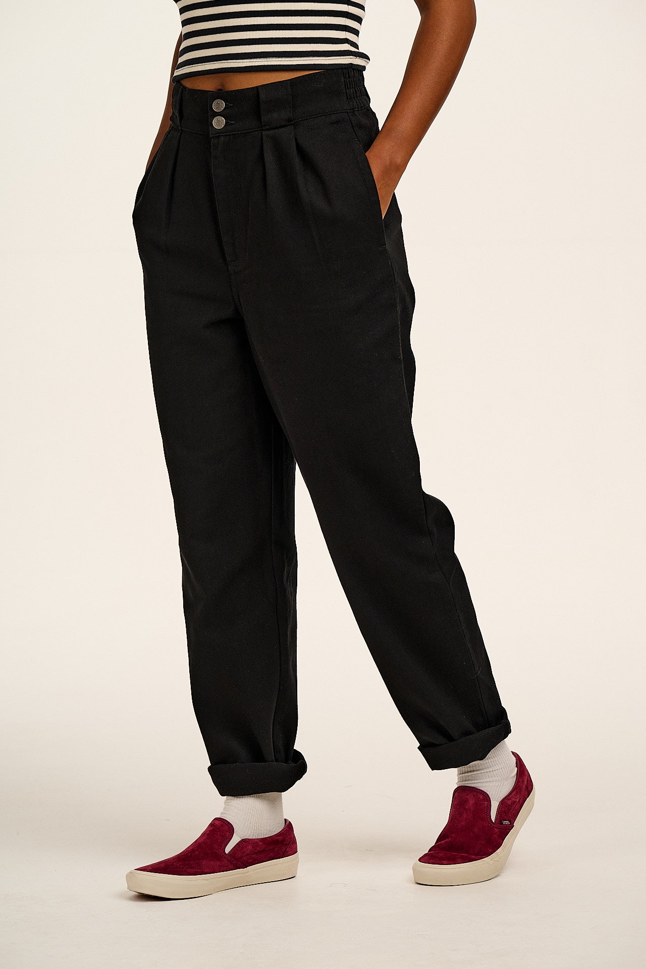 Addison - Cotton Jeans in Black