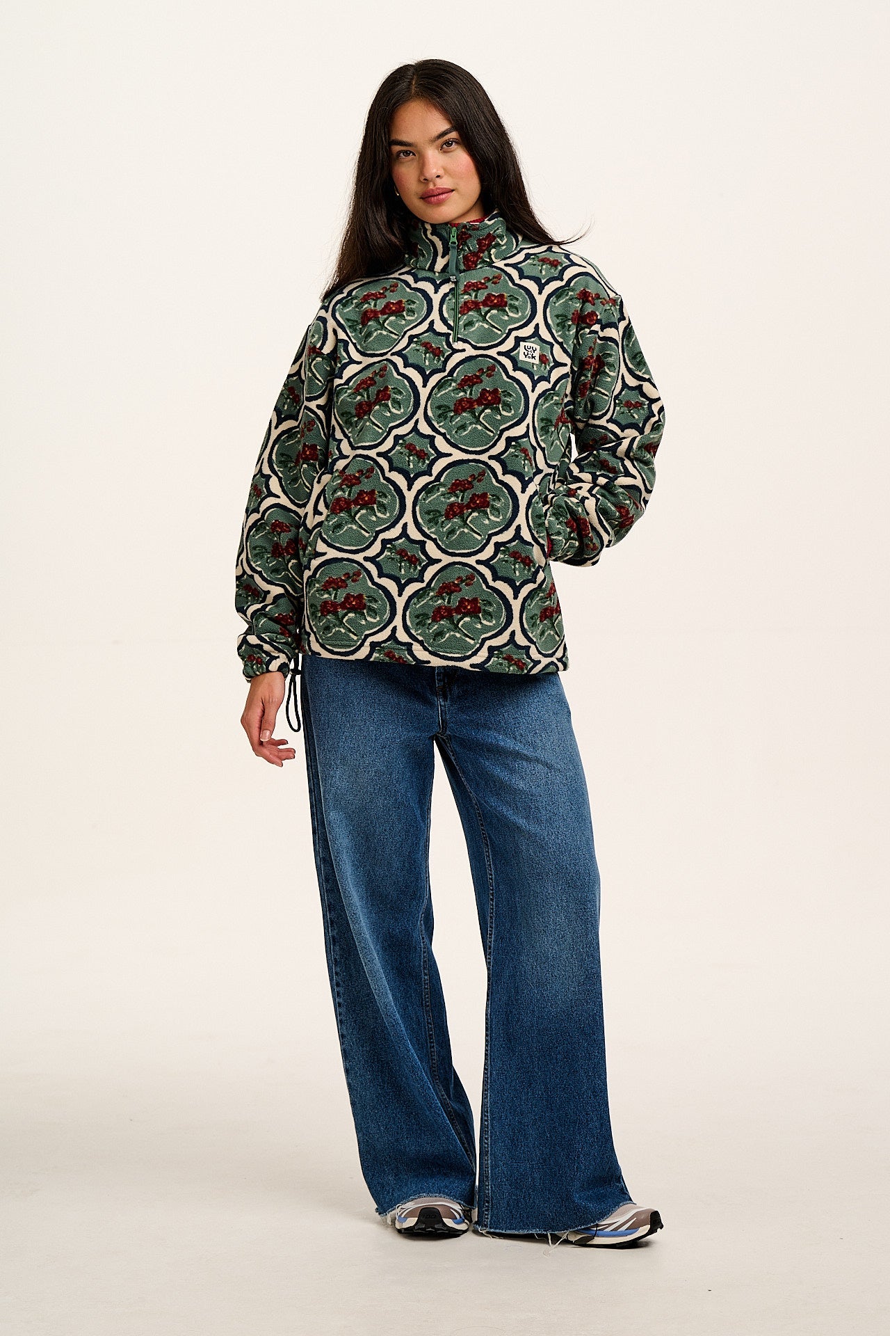 Stevie - Polar Fleece in Green Floral