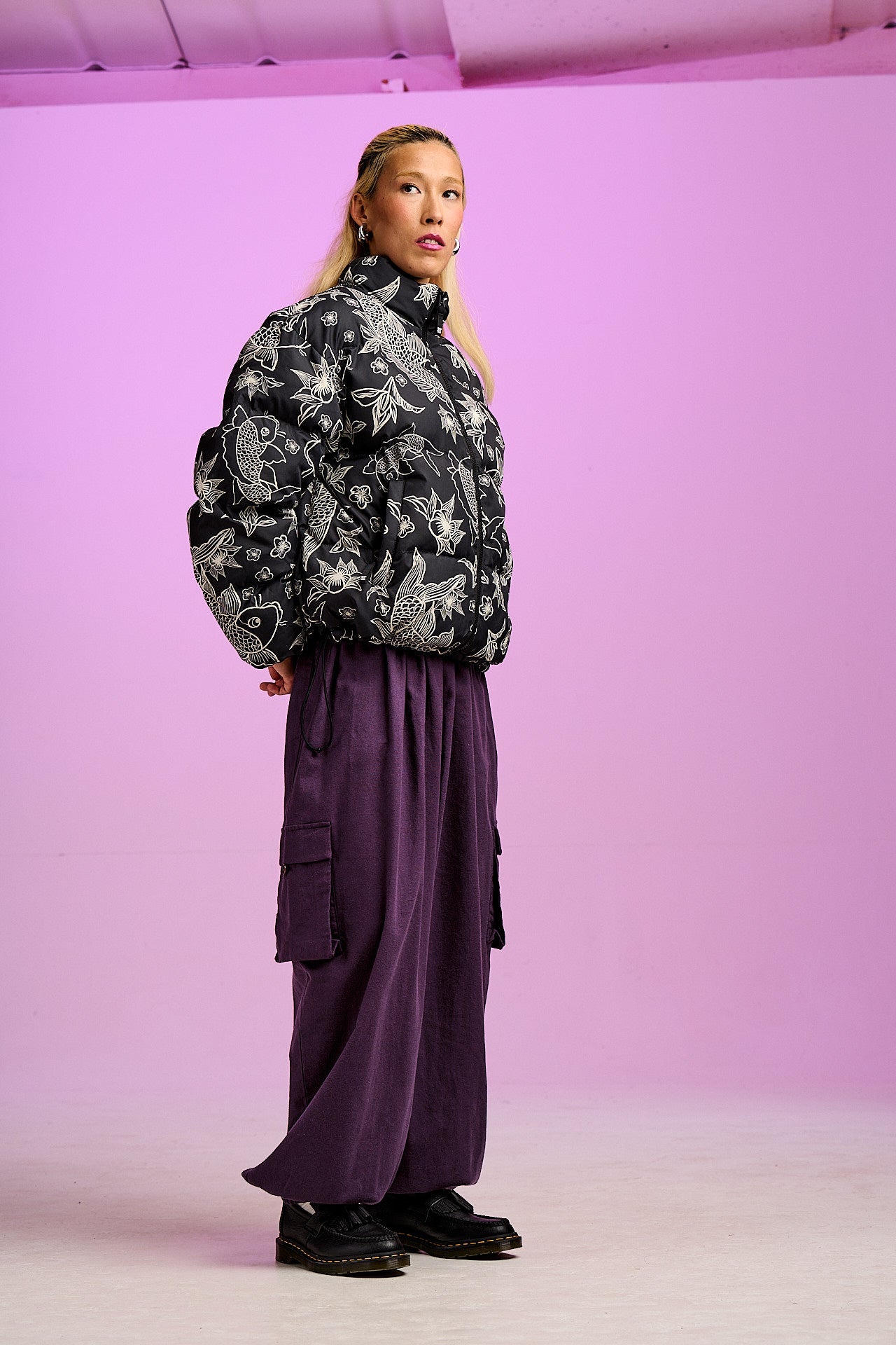 Paloma - Puffer Jacket in Koi Print