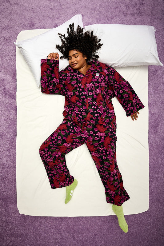 Dreamer - Brushed Cotton Pyjamas Set in Pink Koi