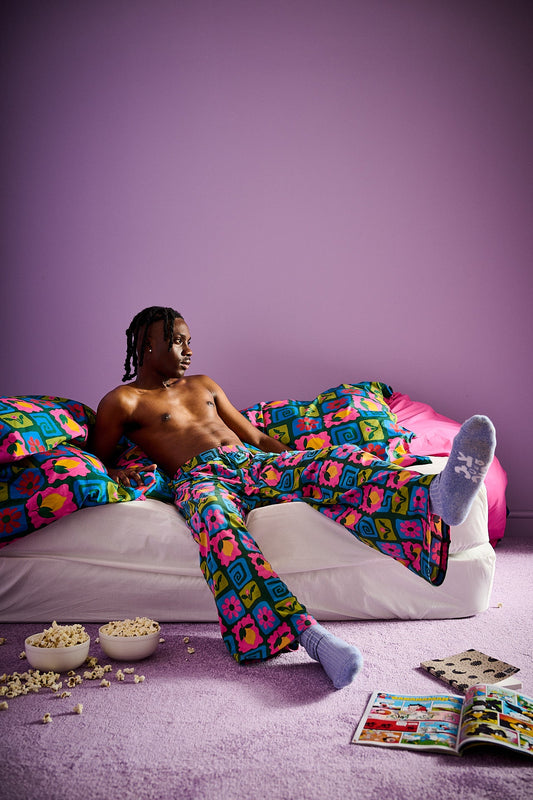 Sabrina - Soft Cotton Pyjamas in Fruity Patchwork