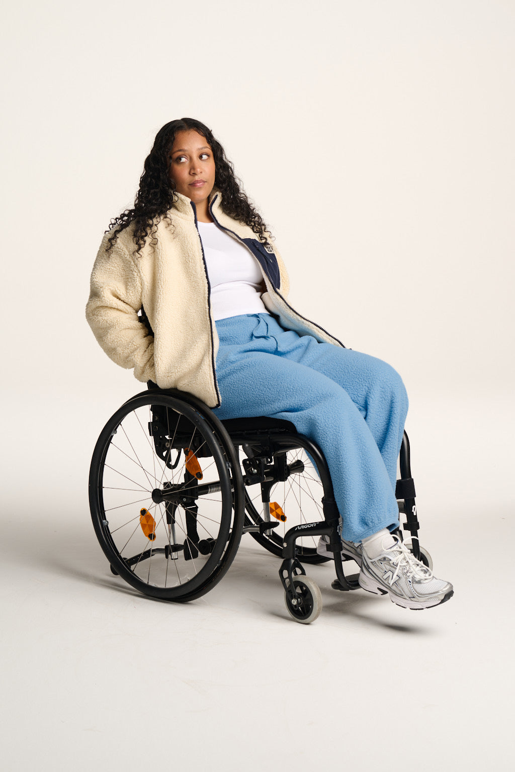 Hana - Polar Fleece Jogger in Sky Blue