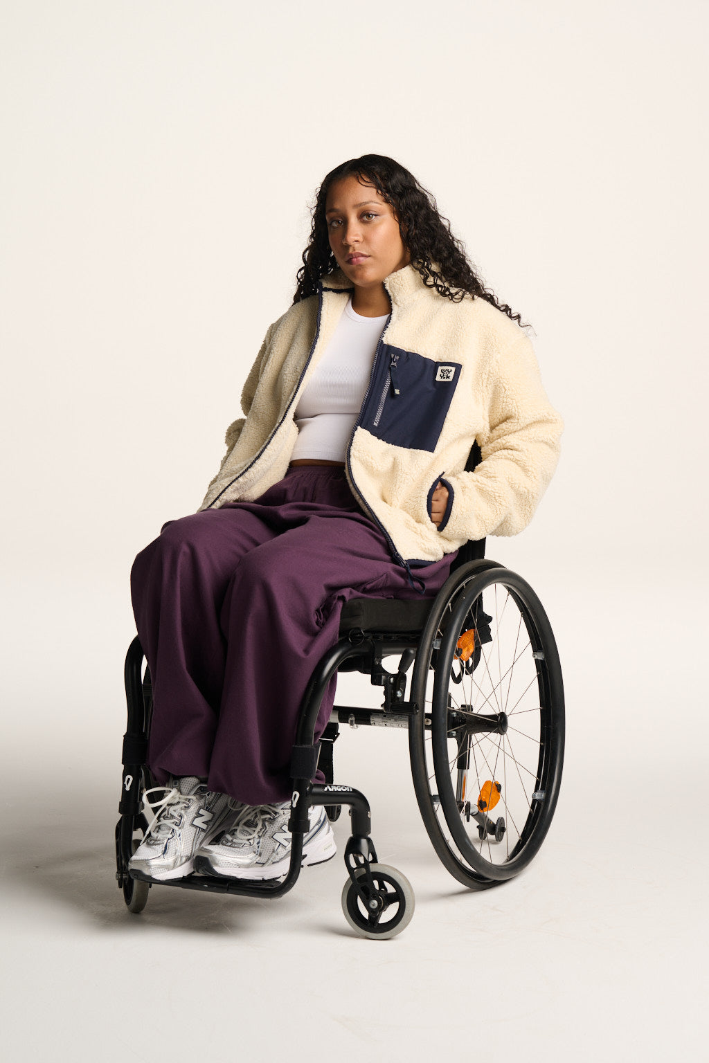 Harper - Borg Fleece Jacket in Cream