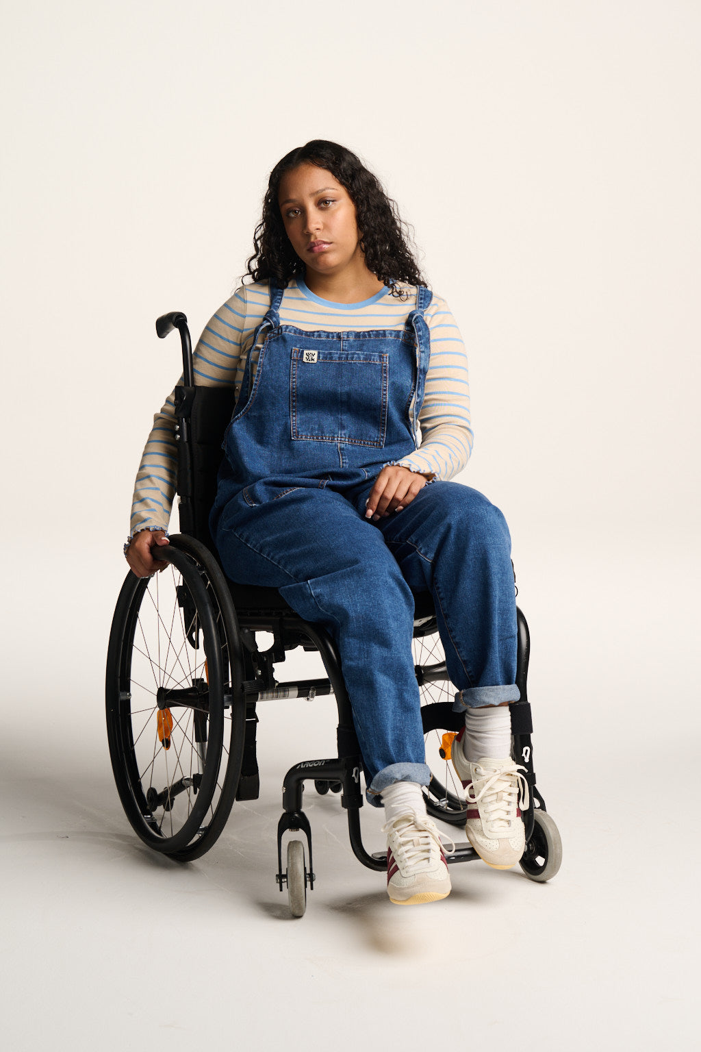 Original - Denim Dungarees in Mid Wash Blue