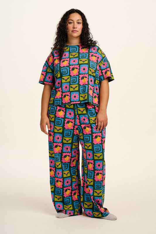 Sabrina - Soft Cotton Pyjamas in Fruity Patchwork