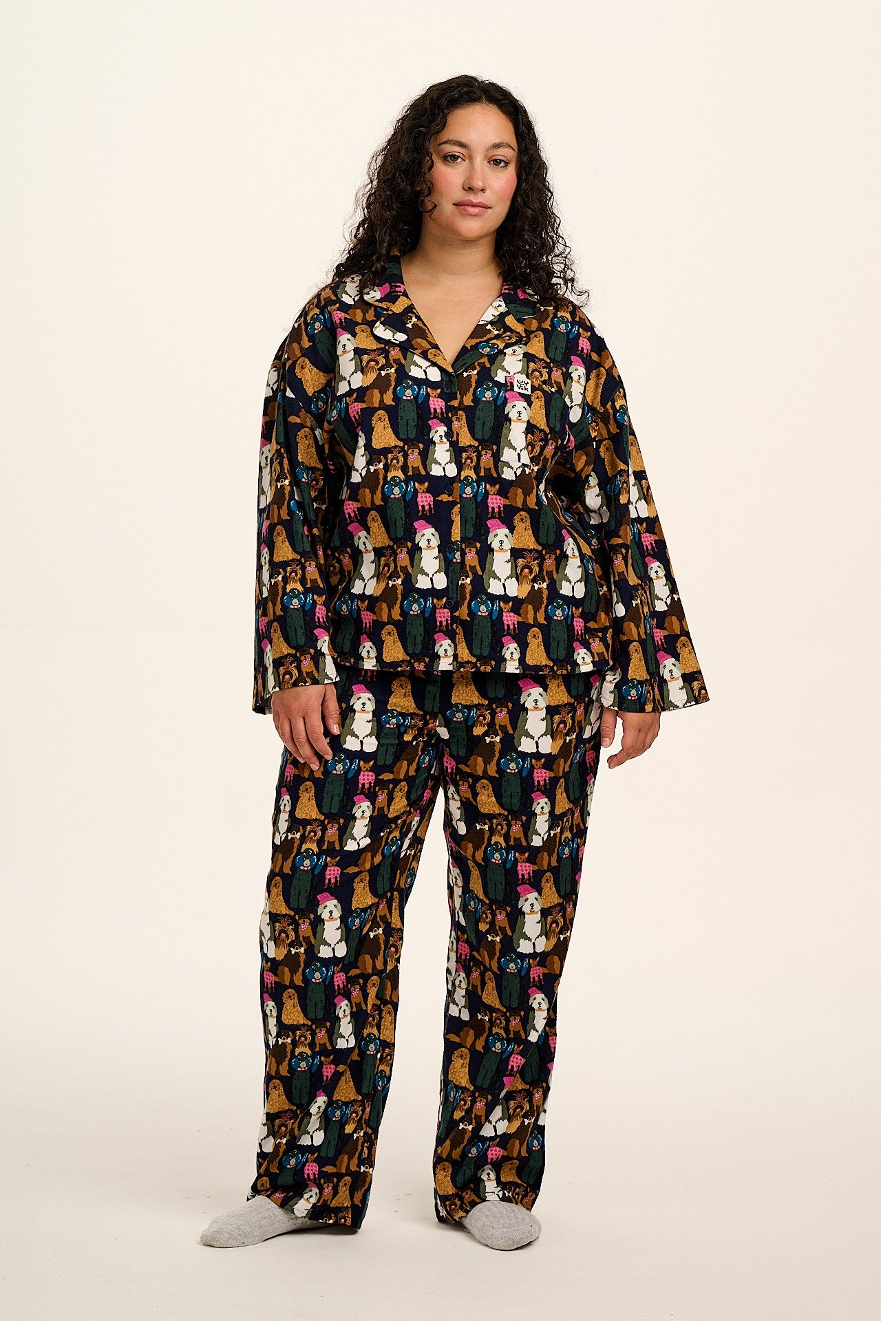 Dreamer - Brushed Cotton Pyjamas Set in Puppy Club