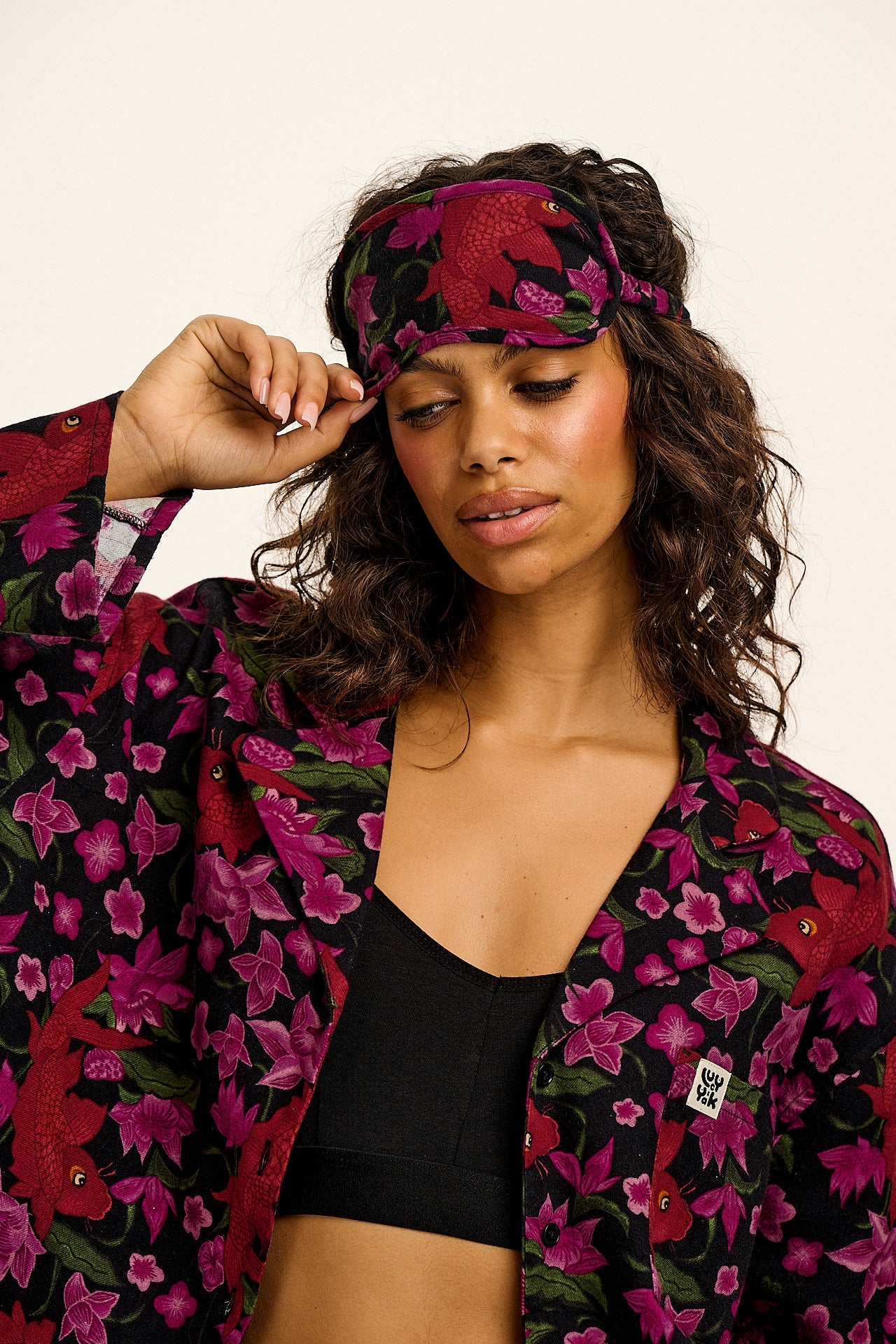 Yaima - Eye Mask in Pink Koi