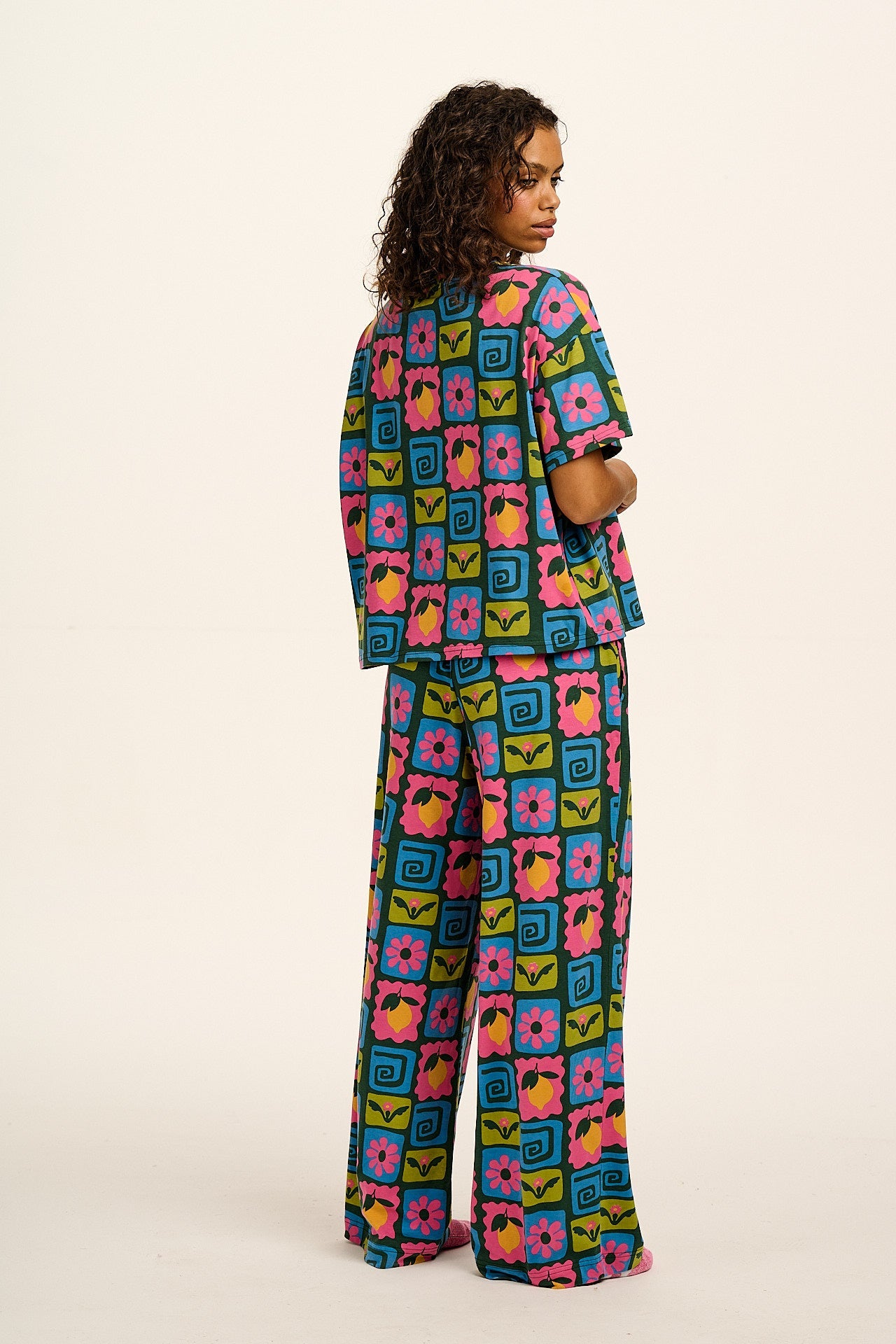 Sabrina - Soft Cotton Pyjamas in Fruity Patchwork