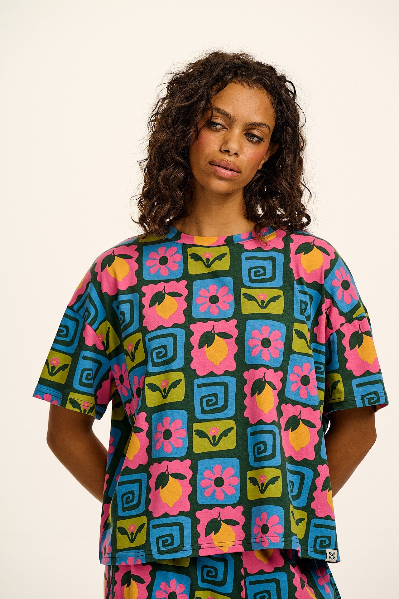 Sabrina - Soft Cotton Pyjamas in Fruity Patchwork