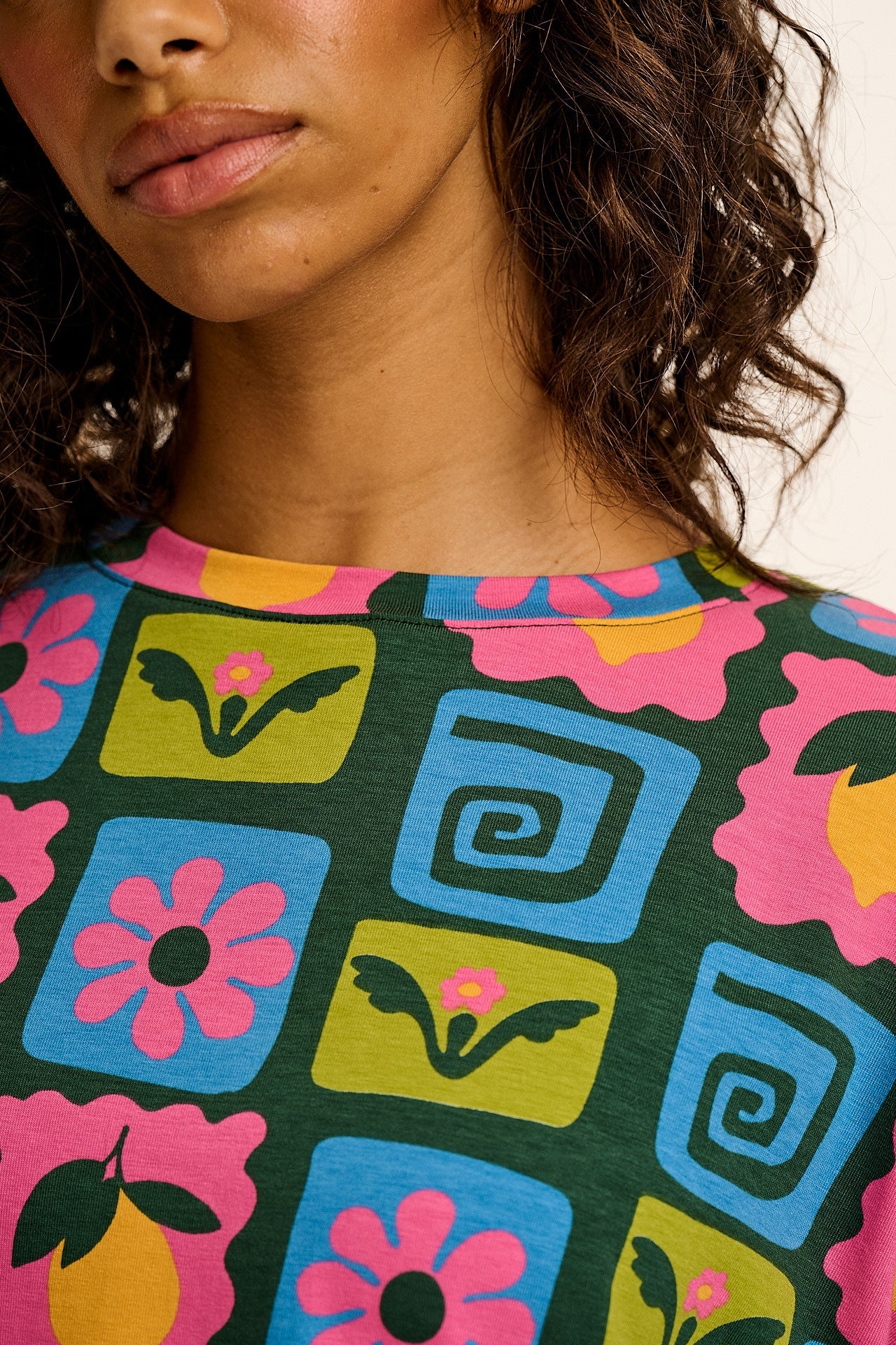 Sabrina - Soft Cotton Pyjamas in Fruity Patchwork