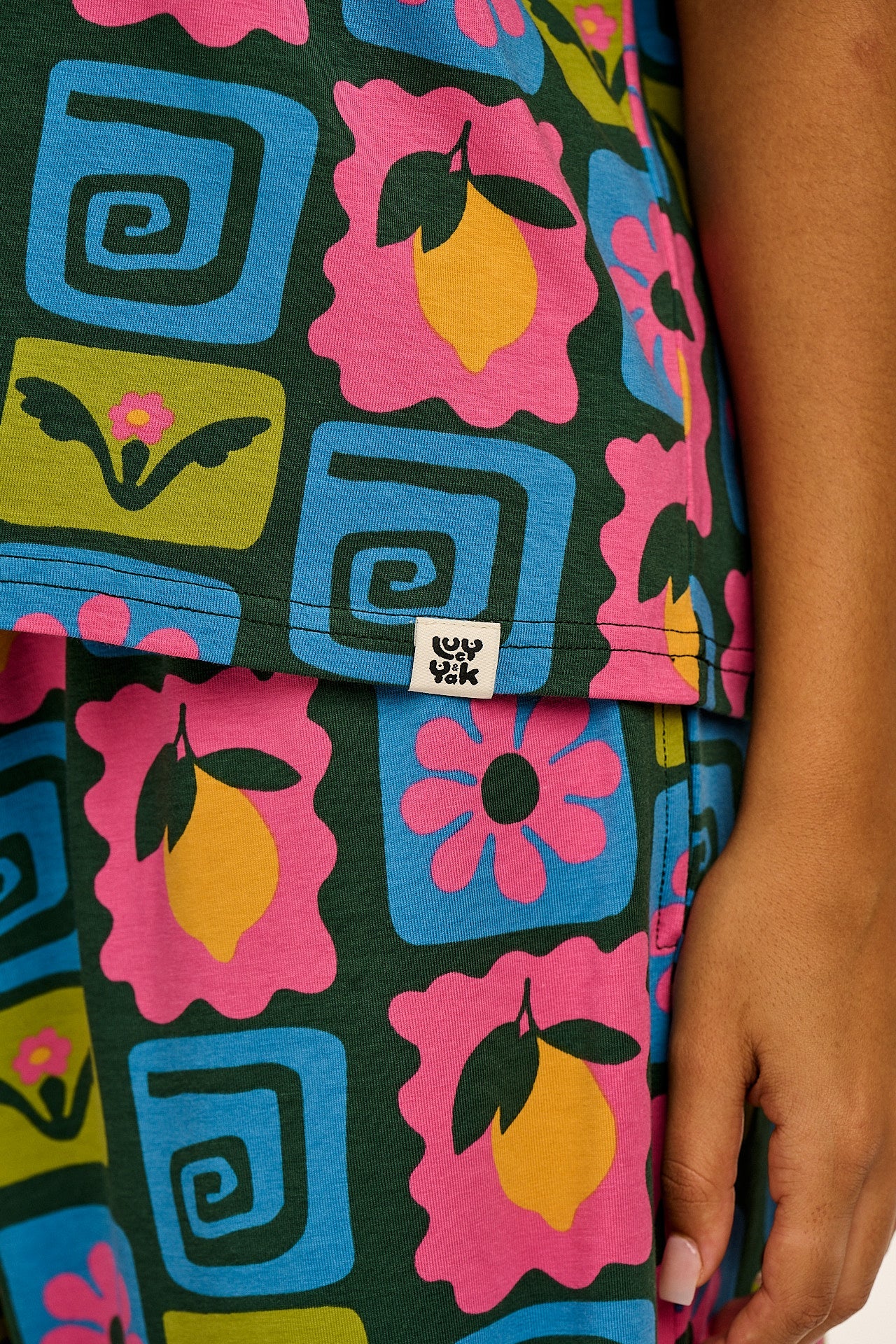 Sabrina - Soft Cotton Pyjamas in Fruity Patchwork