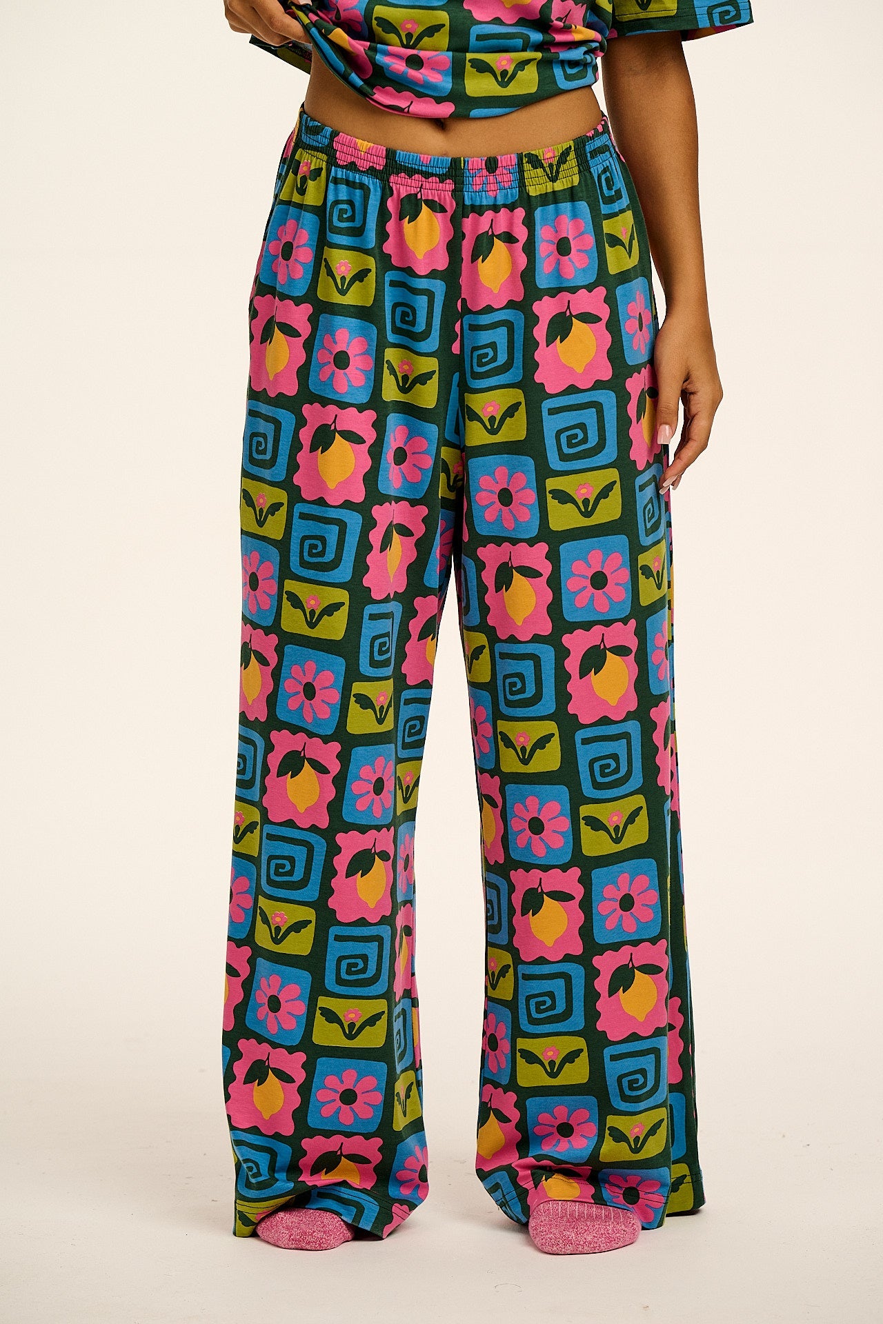 Sabrina - Soft Cotton Pyjamas in Fruity Patchwork