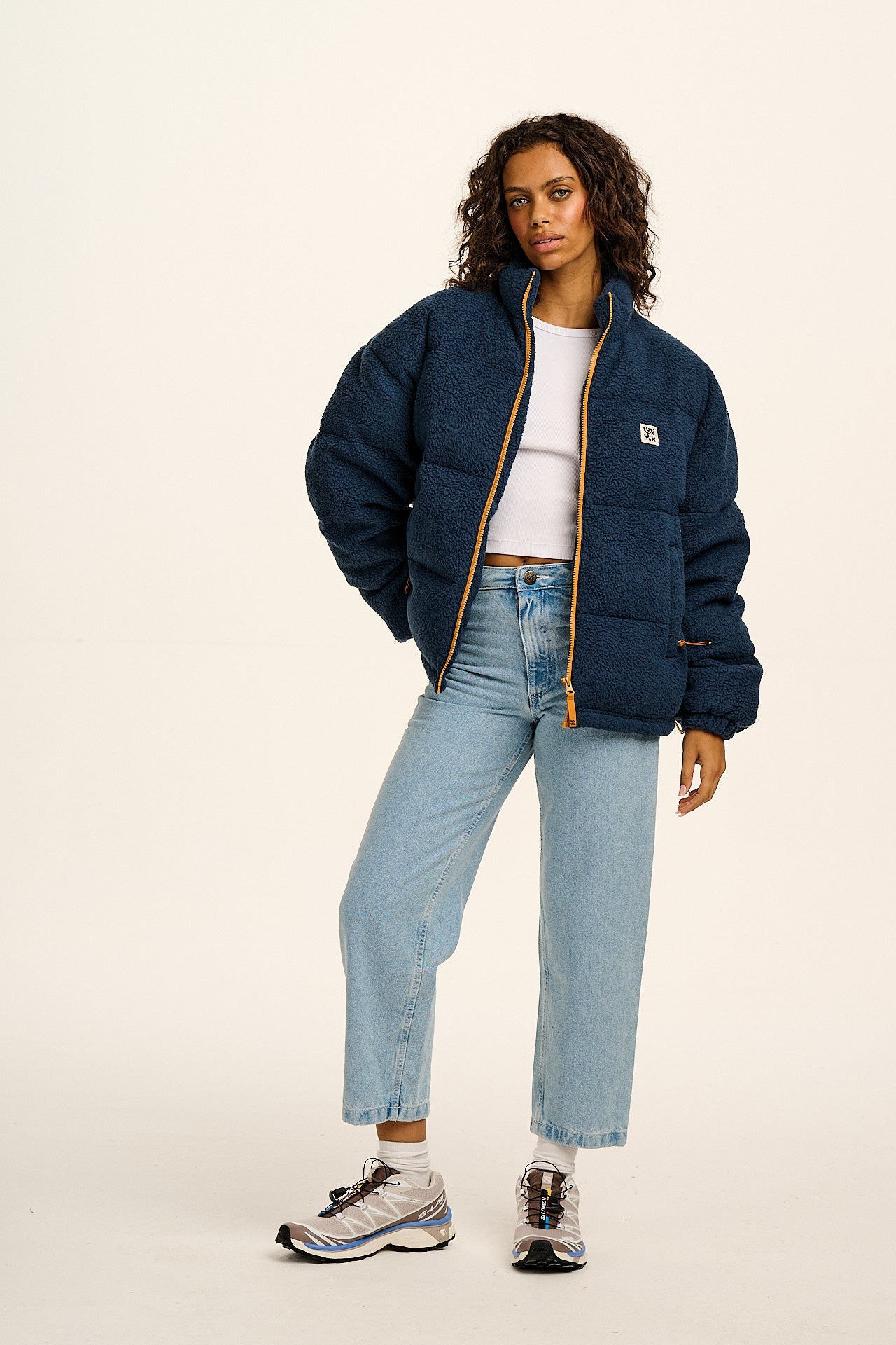 Paloma - Borg Puffer Jacket in Blue