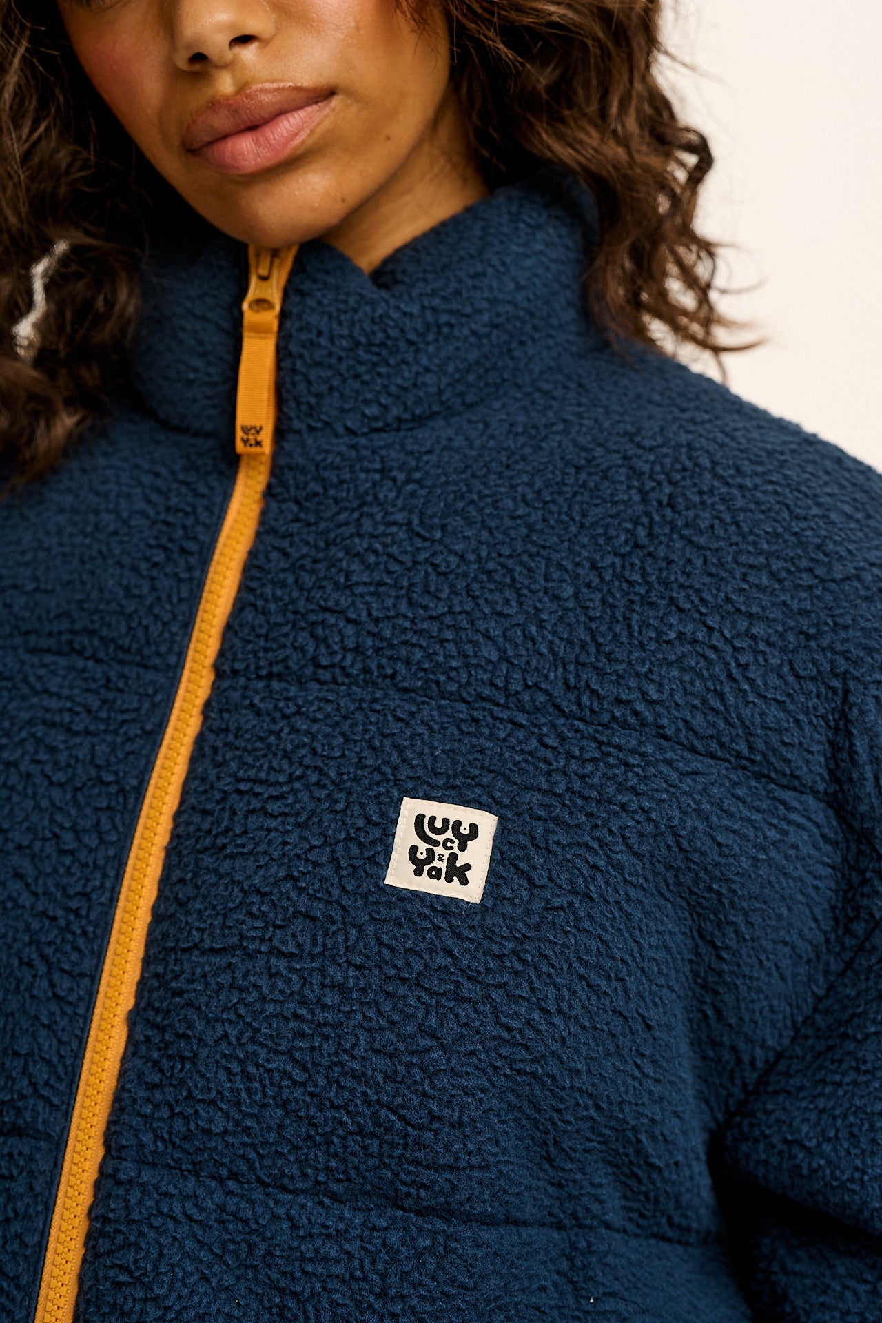 Paloma - Borg Puffer Jacket in Blue