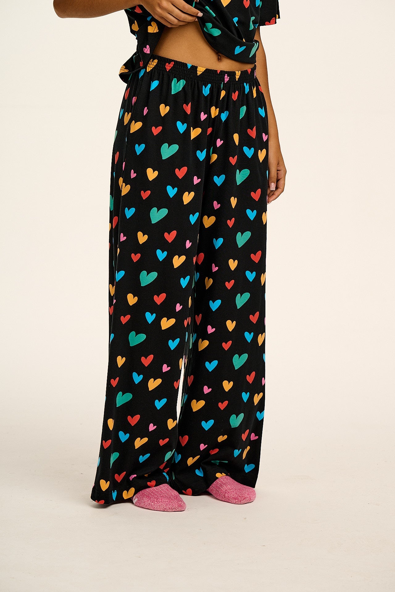 Sabrina - Soft Cotton Pyjamas in Multi Cupid