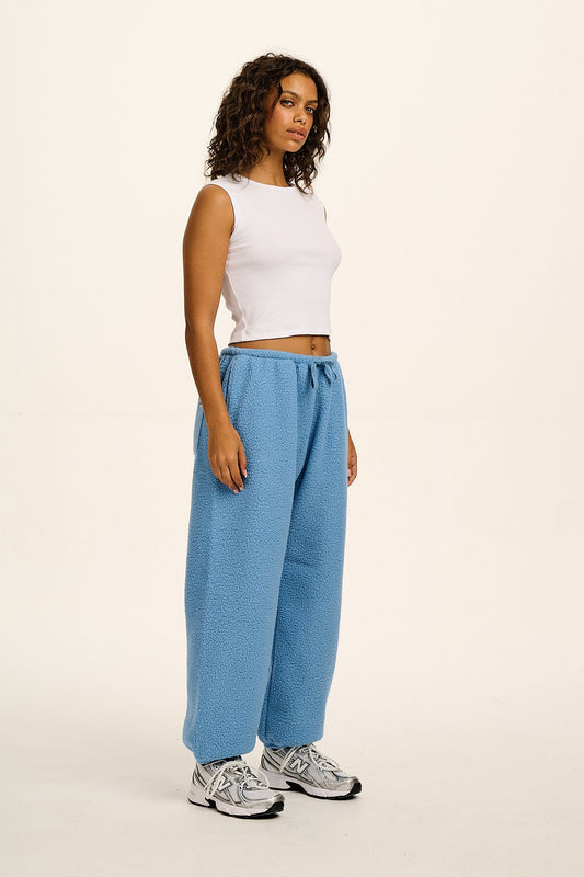 Hana - Polar Fleece Jogger in Sky Blue