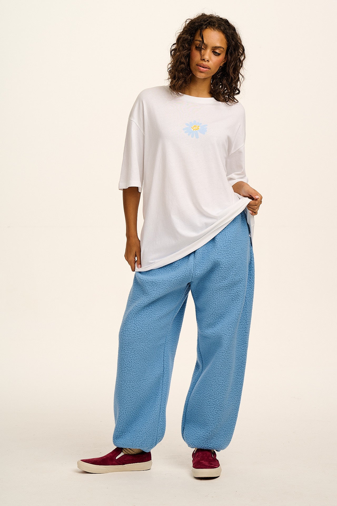 Hana - Polar Fleece Jogger in Sky Blue