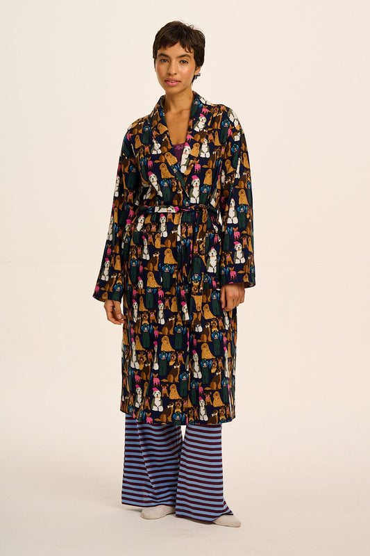 Braydon - Brushed Cotton Robe in Puppy Club Print
