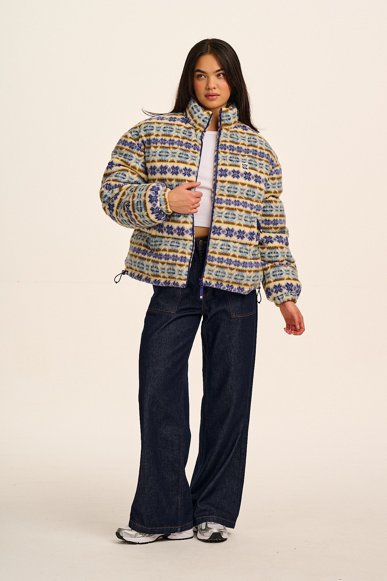 Paloma - Borg Puffer Jacket in Argyle