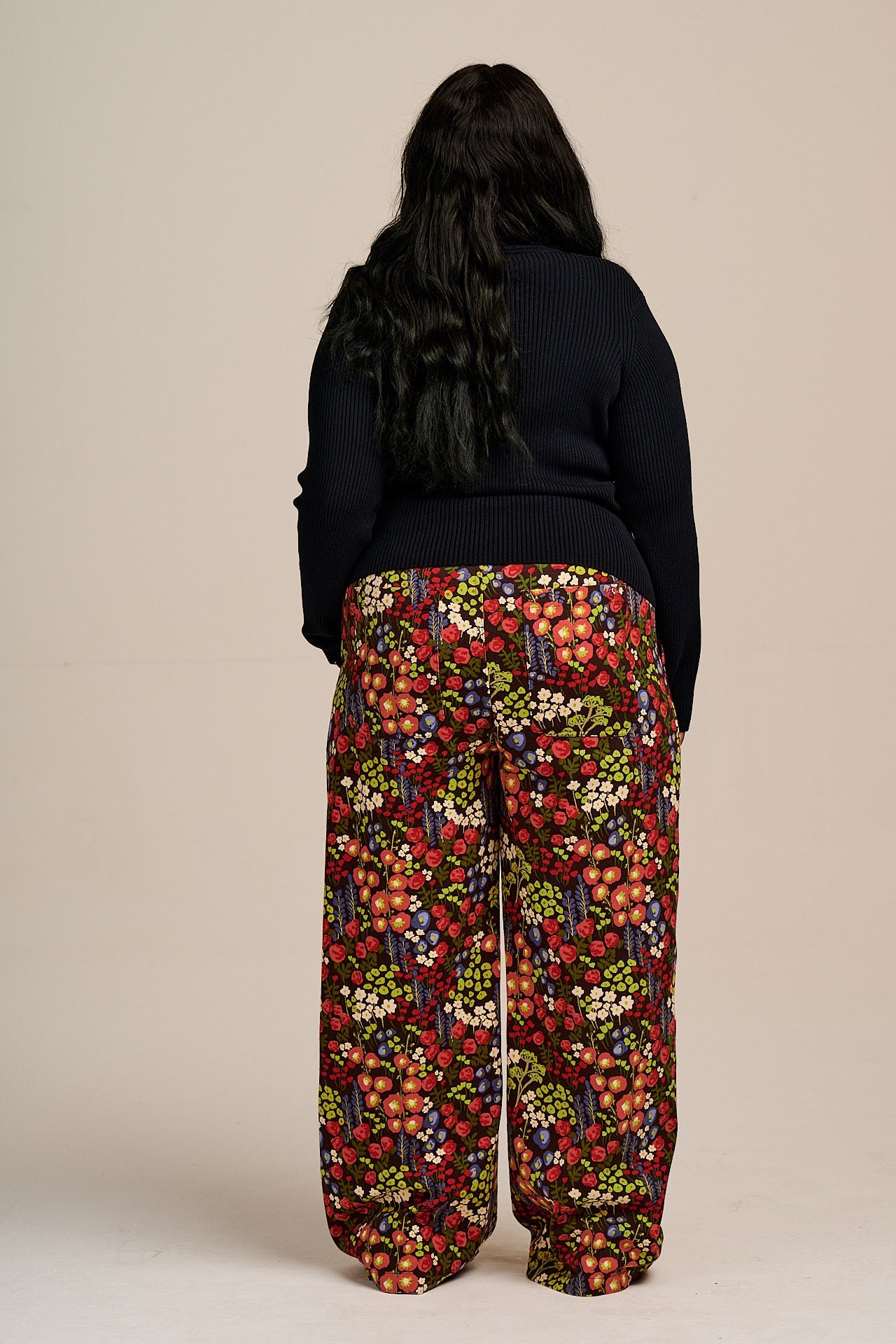 Delores - Wide Leg Cotton Jeans in Winter Garden