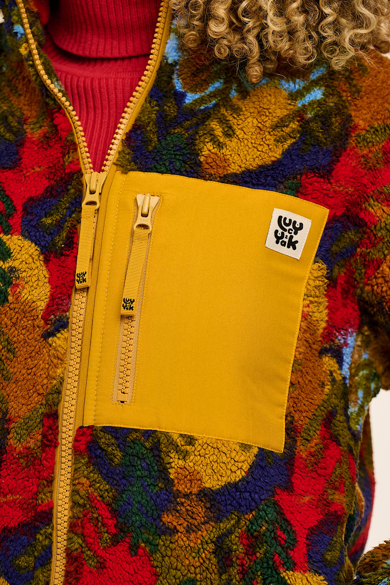 Harper - Borg Fleece Jacket in Alpine Trees