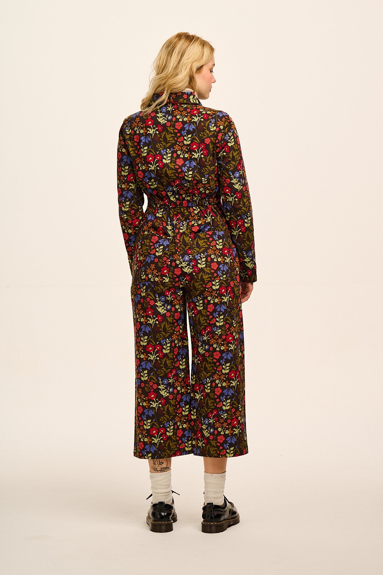 Tavira -  Cotton Long Sleeve Jumpsuit in Vintage Floral