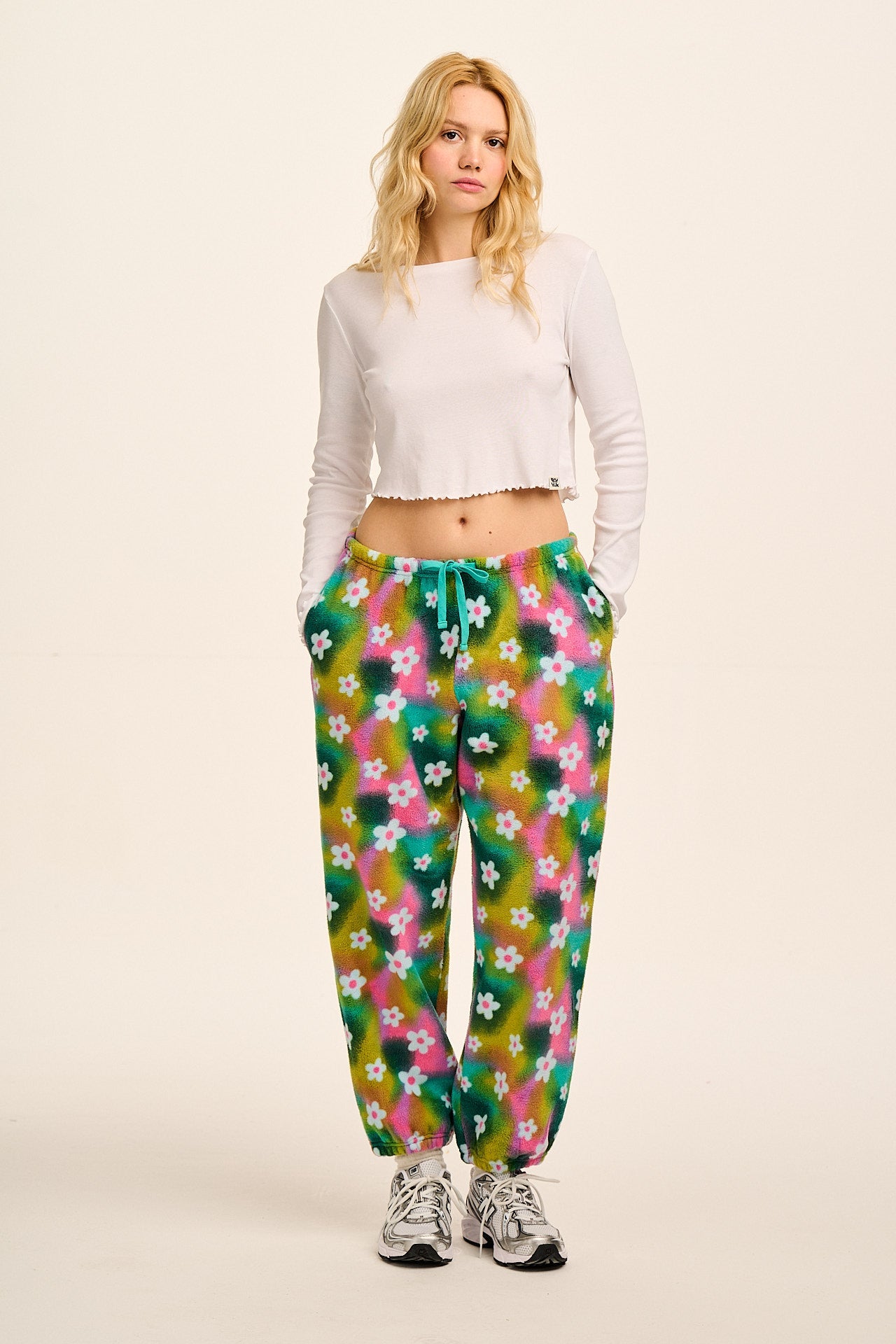 Hana - Polar Fleece Jogger in Tie Dye Daisy Lu