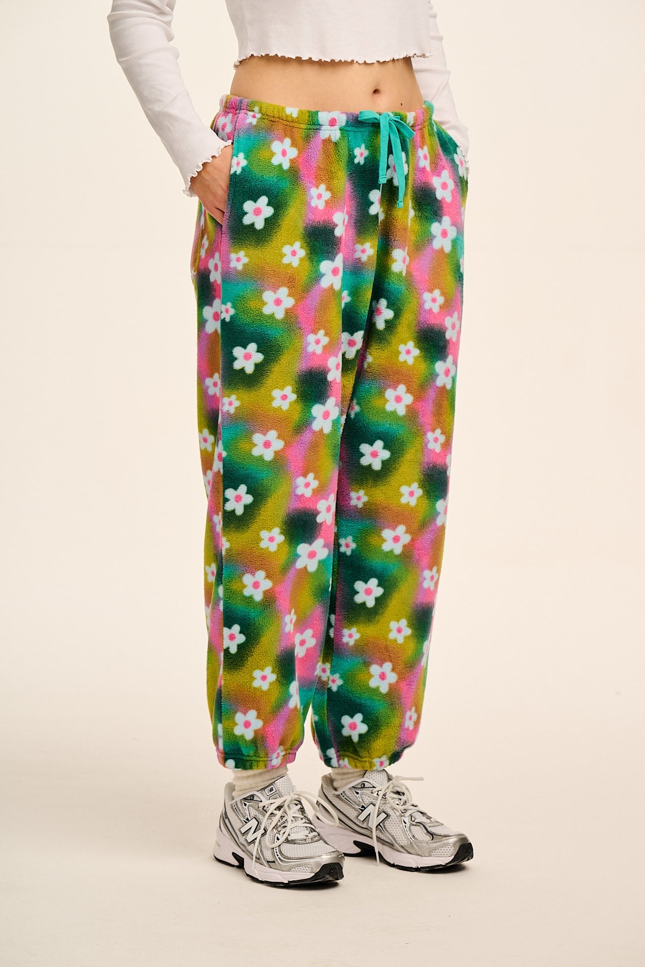 Hana - Polar Fleece Jogger in Tie Dye Daisy Lu