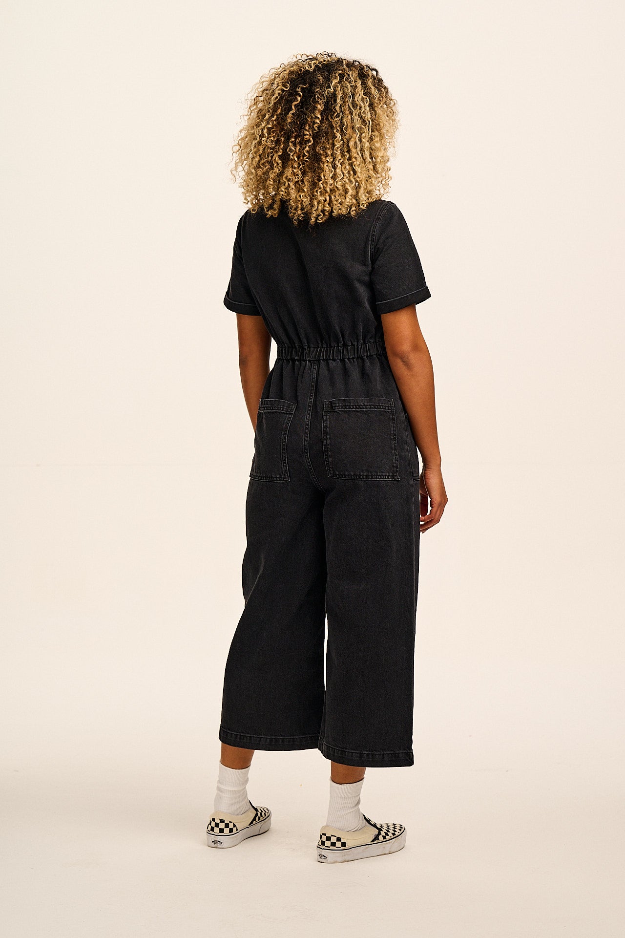 Ragan - Denim Jumpsuit in Black Wash