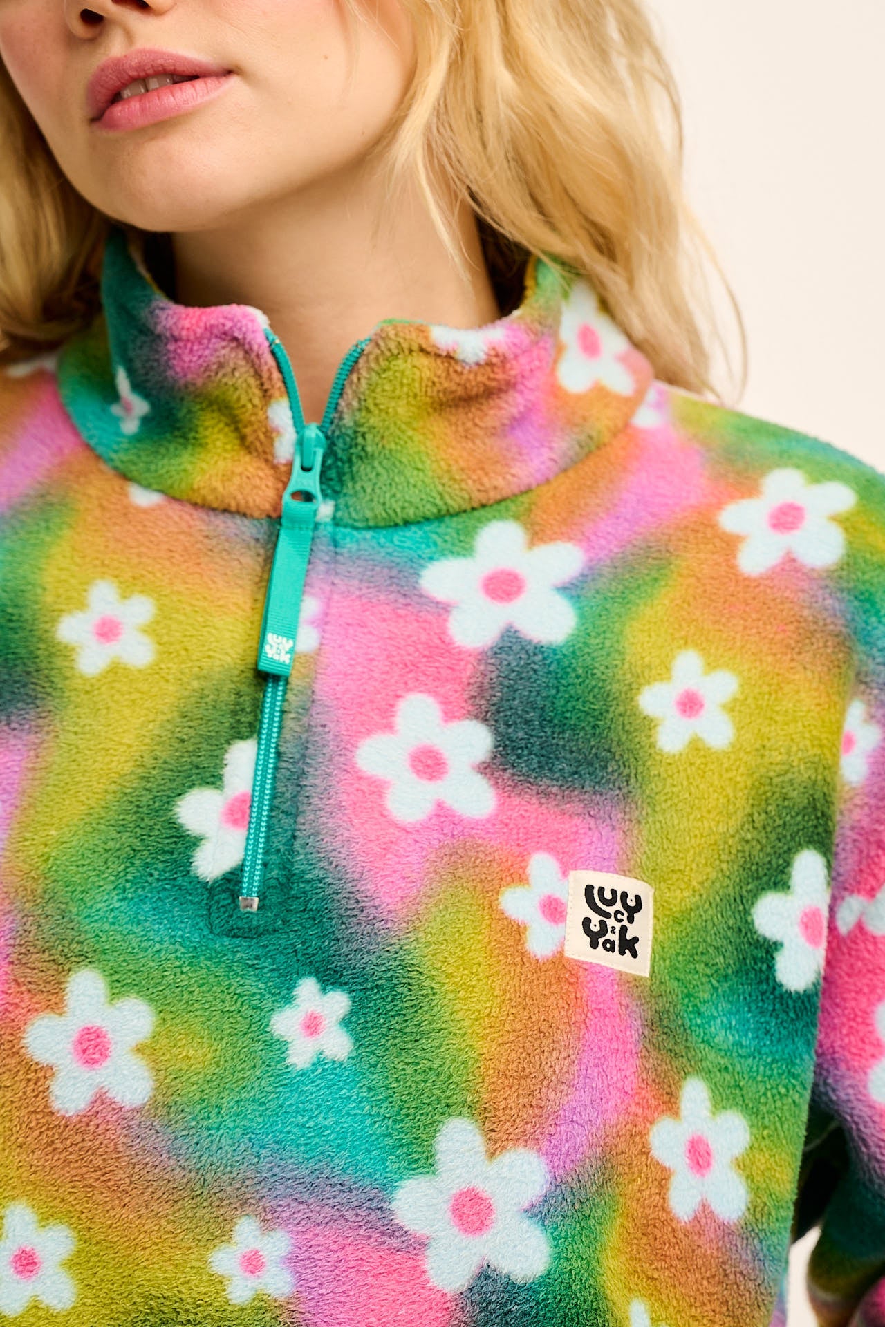 Stevie - Soft Polar Fleece in Tie Dye Daisy Lu