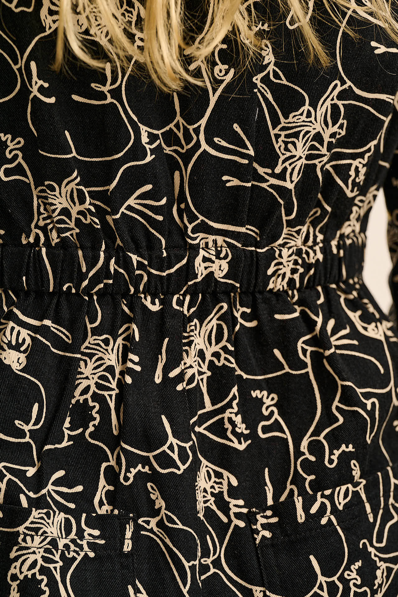 Tavira -  Cotton Long Sleeve Jumpsuit in Bodies Print