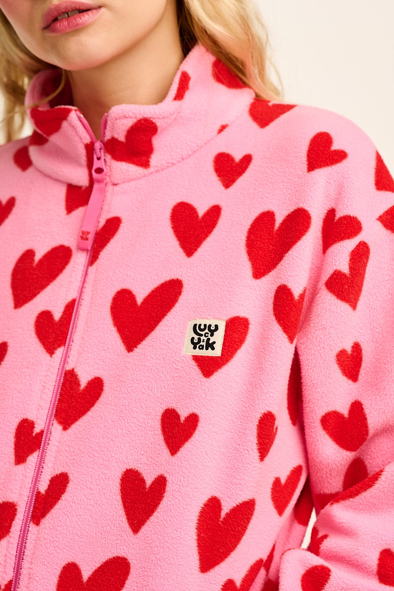 Nicks - Full Zip Polar Fleece in Cupid